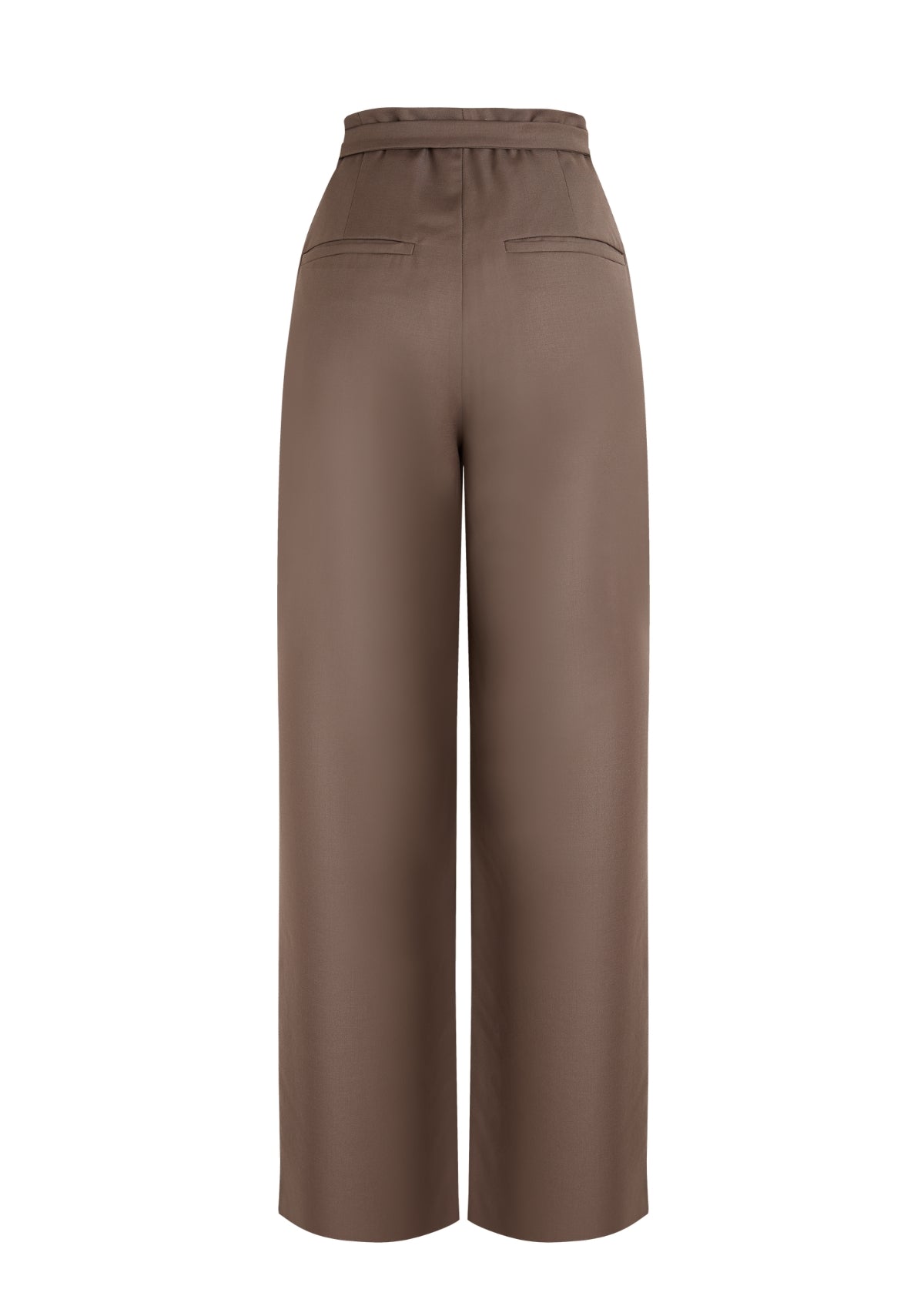 FOLD - Pleated straight-leg trousers in Super 130's merino wool
