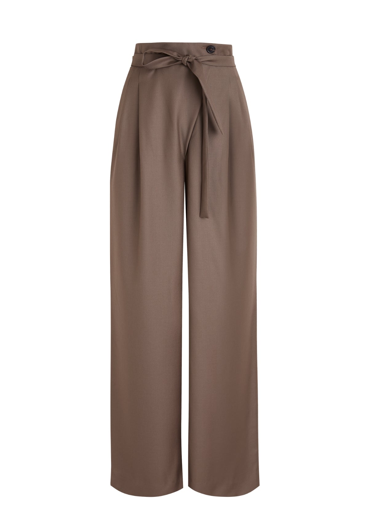 FOLD - Pleated straight-leg trousers in Super 130's merino wool