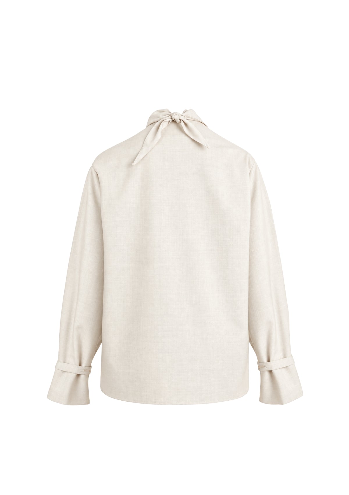 SAMA - Scarf Blouse in Super 110's merino wool