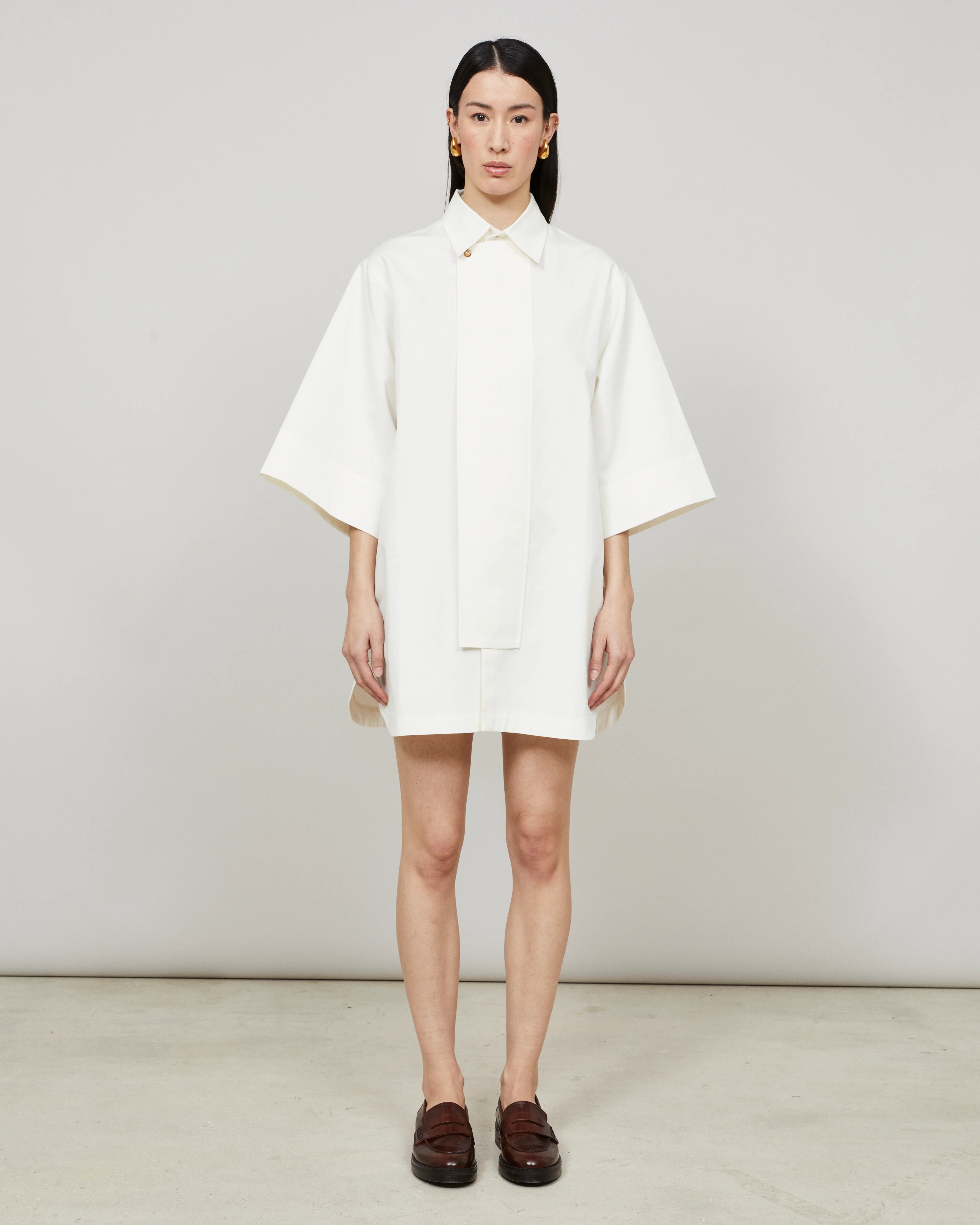 ALMA - Long cotton-linen shirt