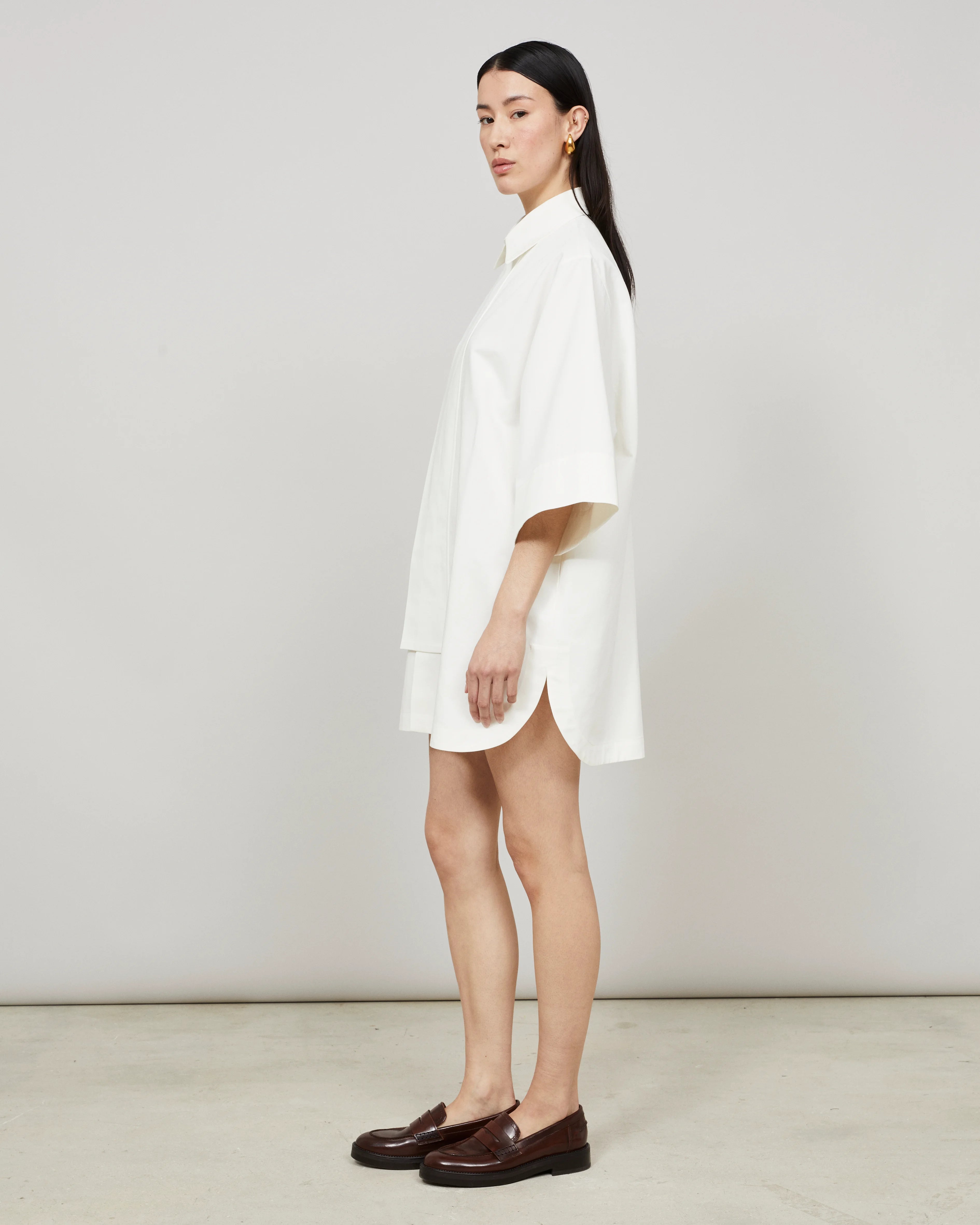 ALMA - Long cotton-linen shirt