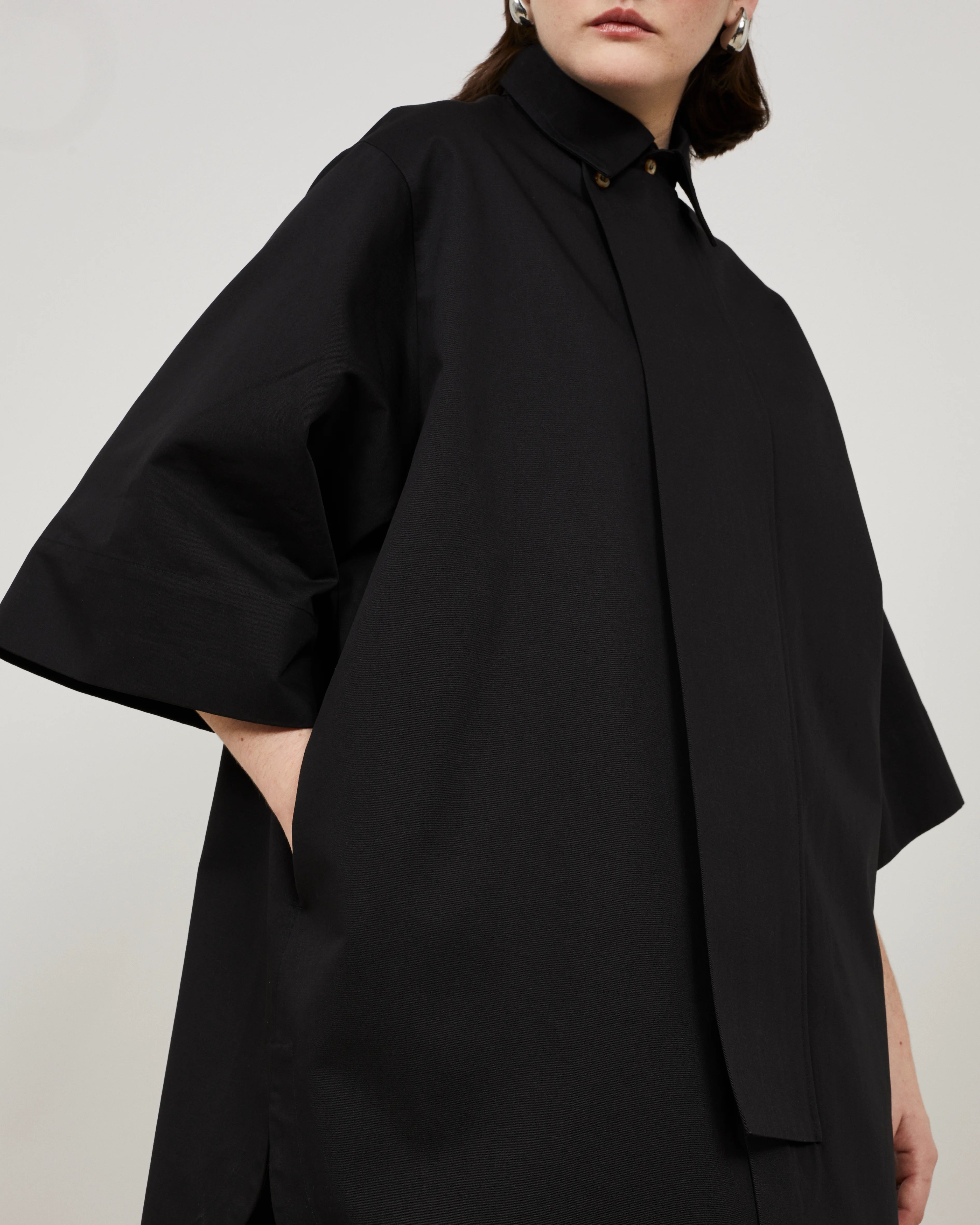 ALMA - Long cotton-linen shirt