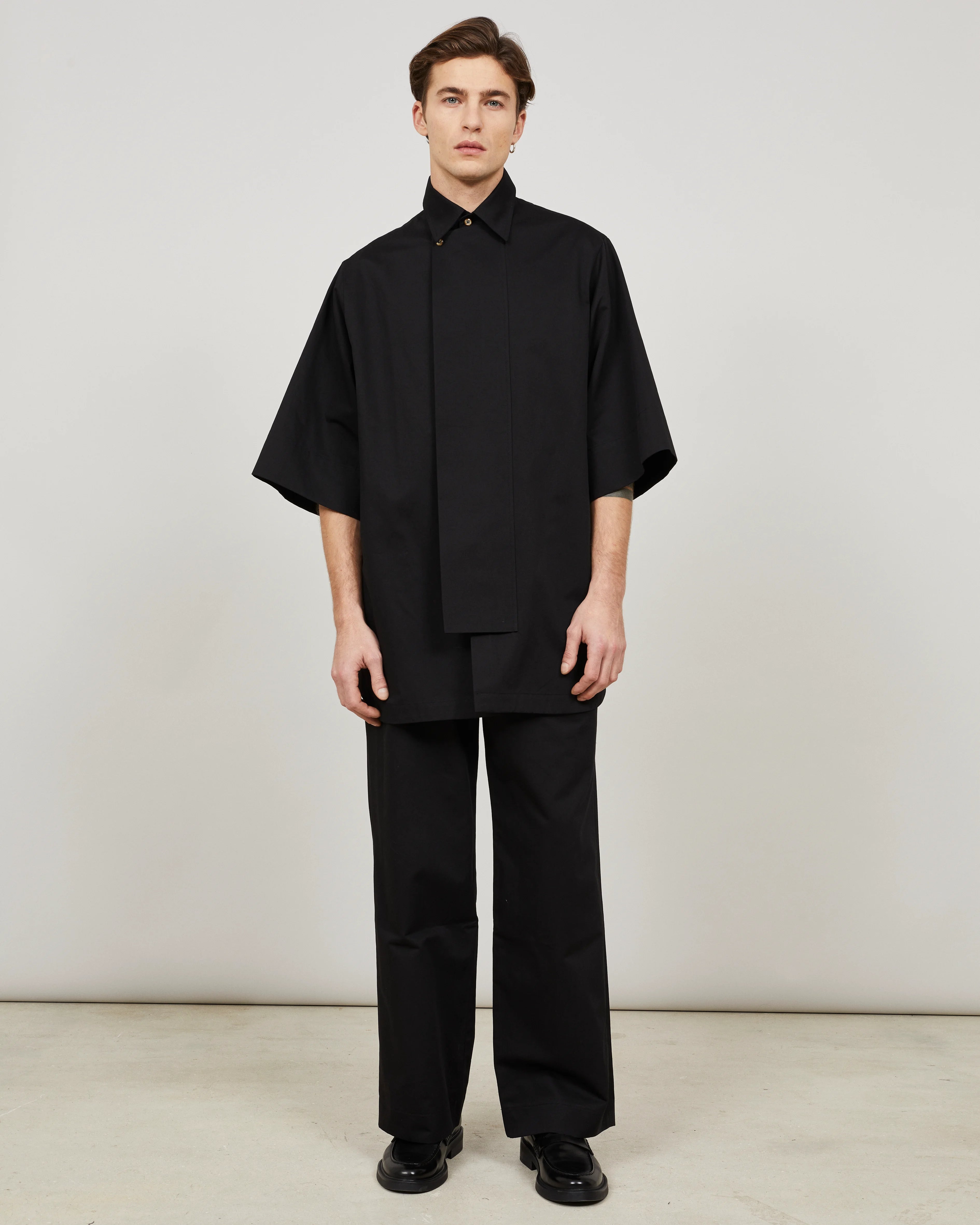 ALMA - Long cotton-linen shirt