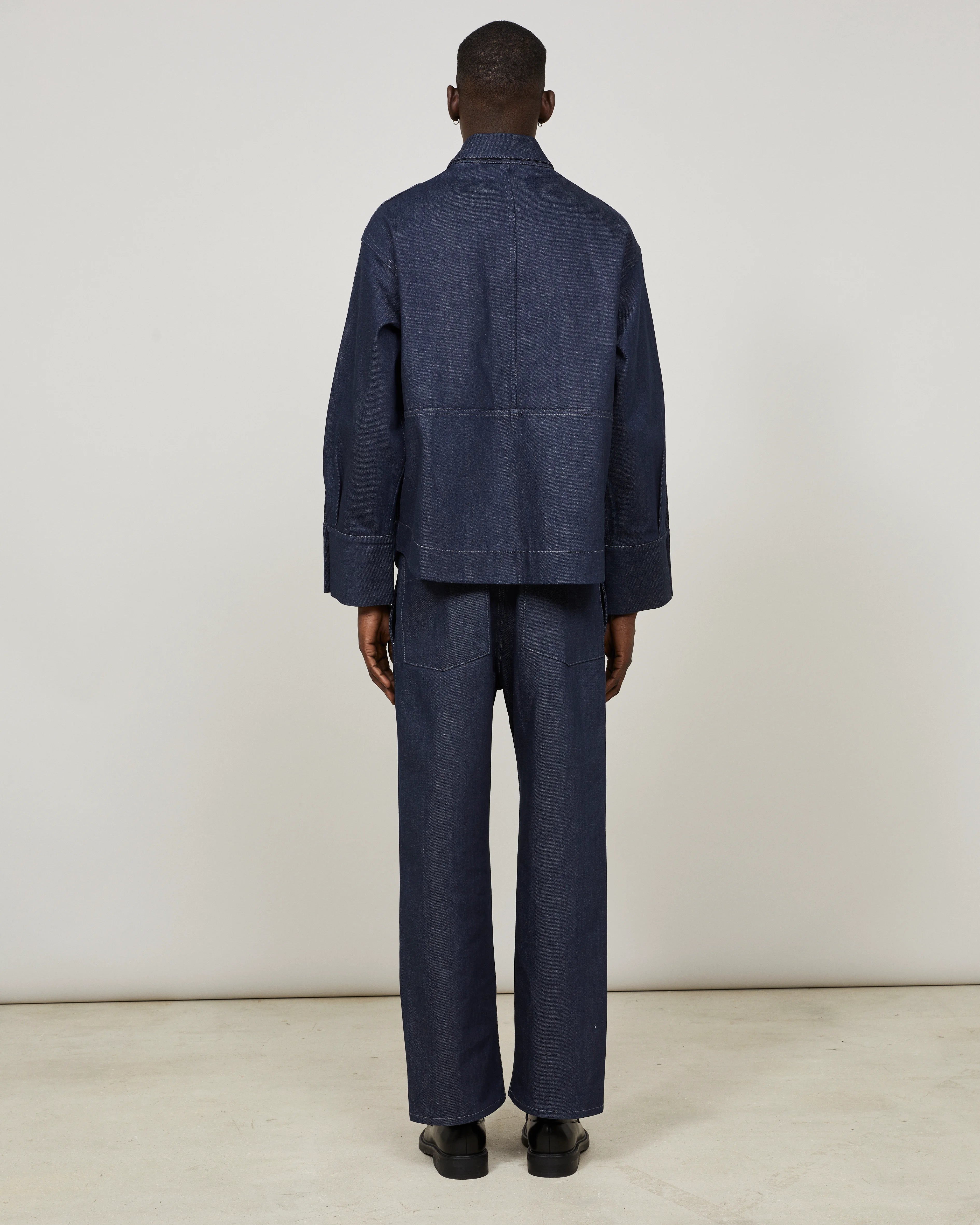 COOKE - Veste boxy en denim indigo