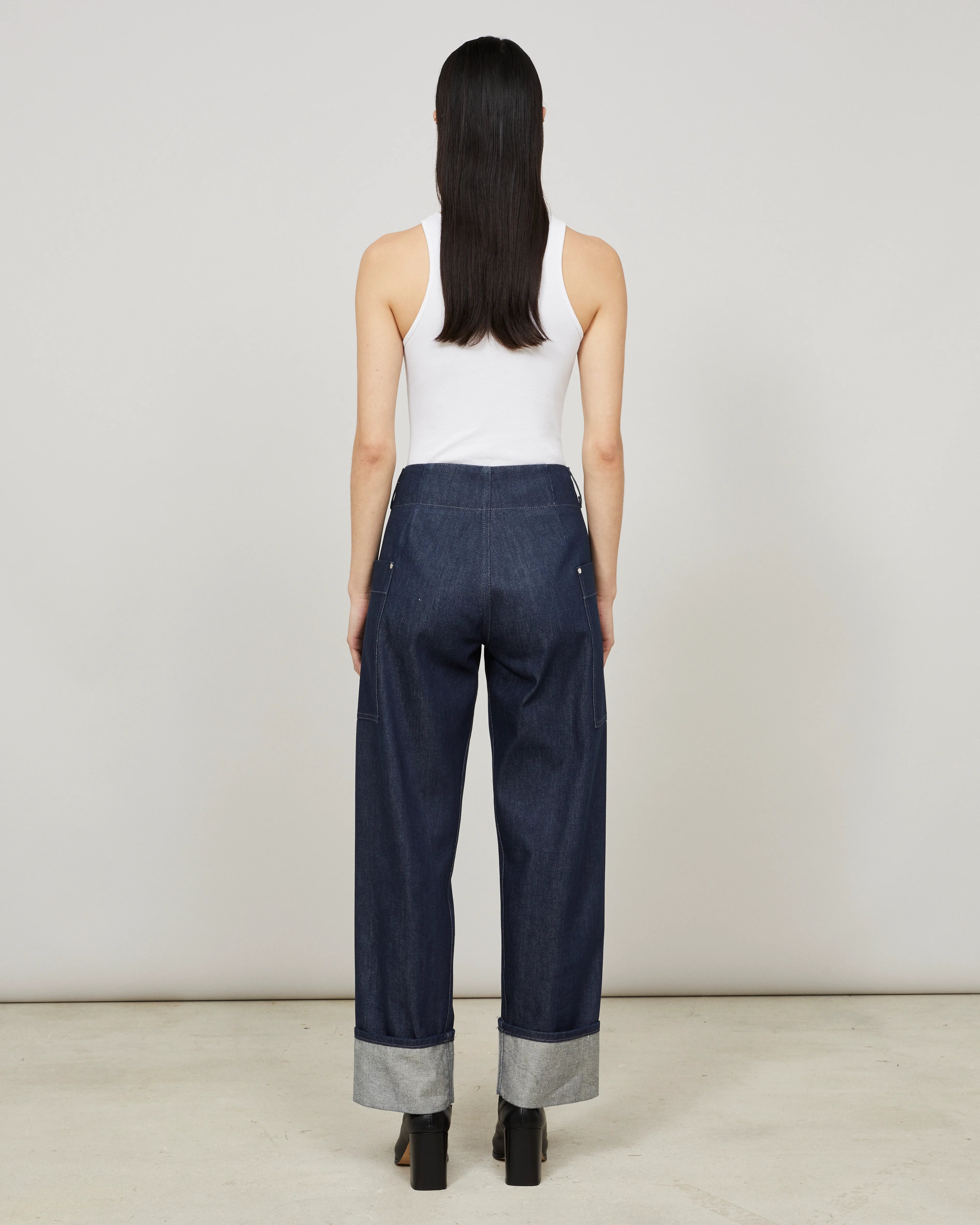 UTOR - Pantalon cargo en denim brut