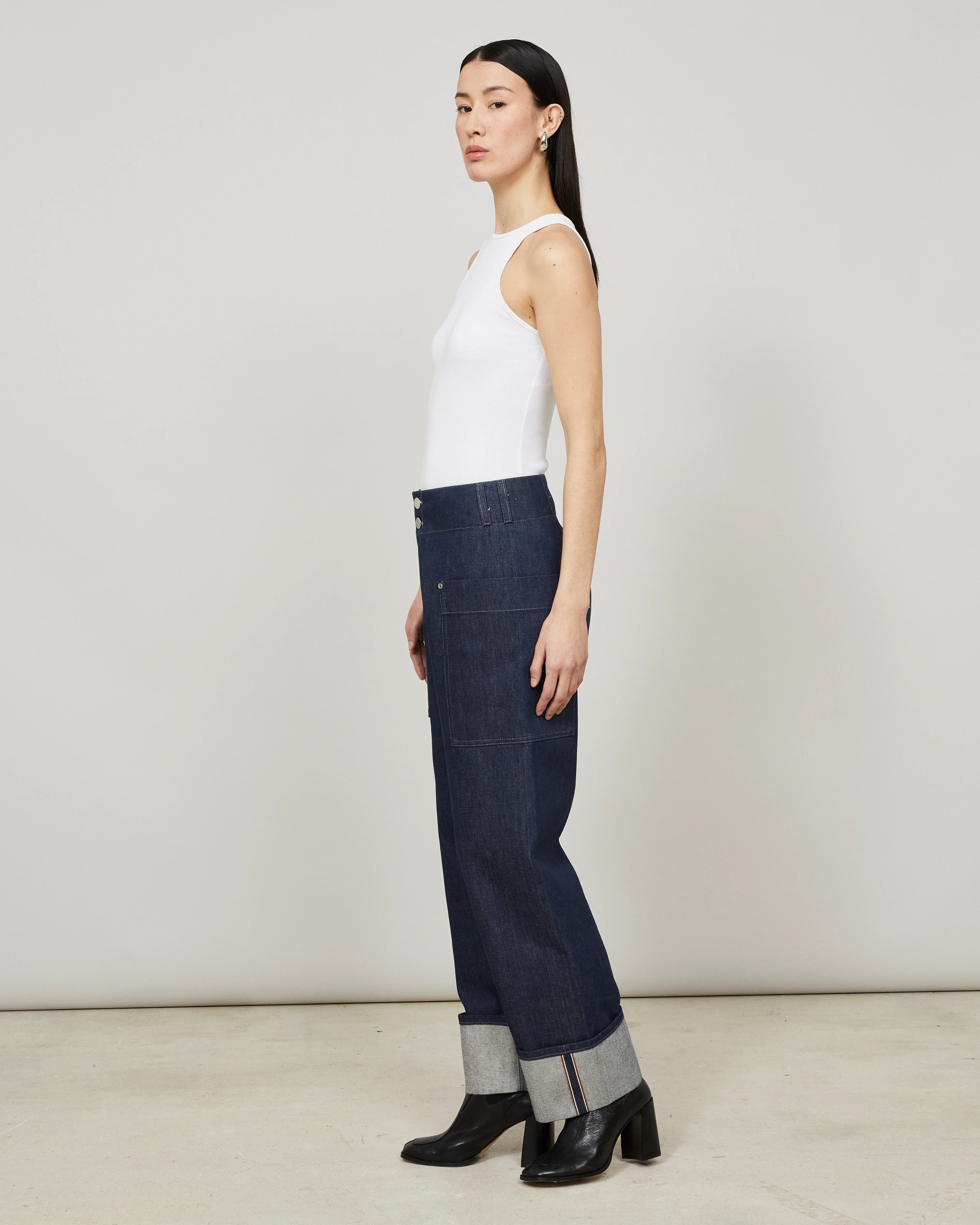 UTOR - Pantalon cargo en denim brut