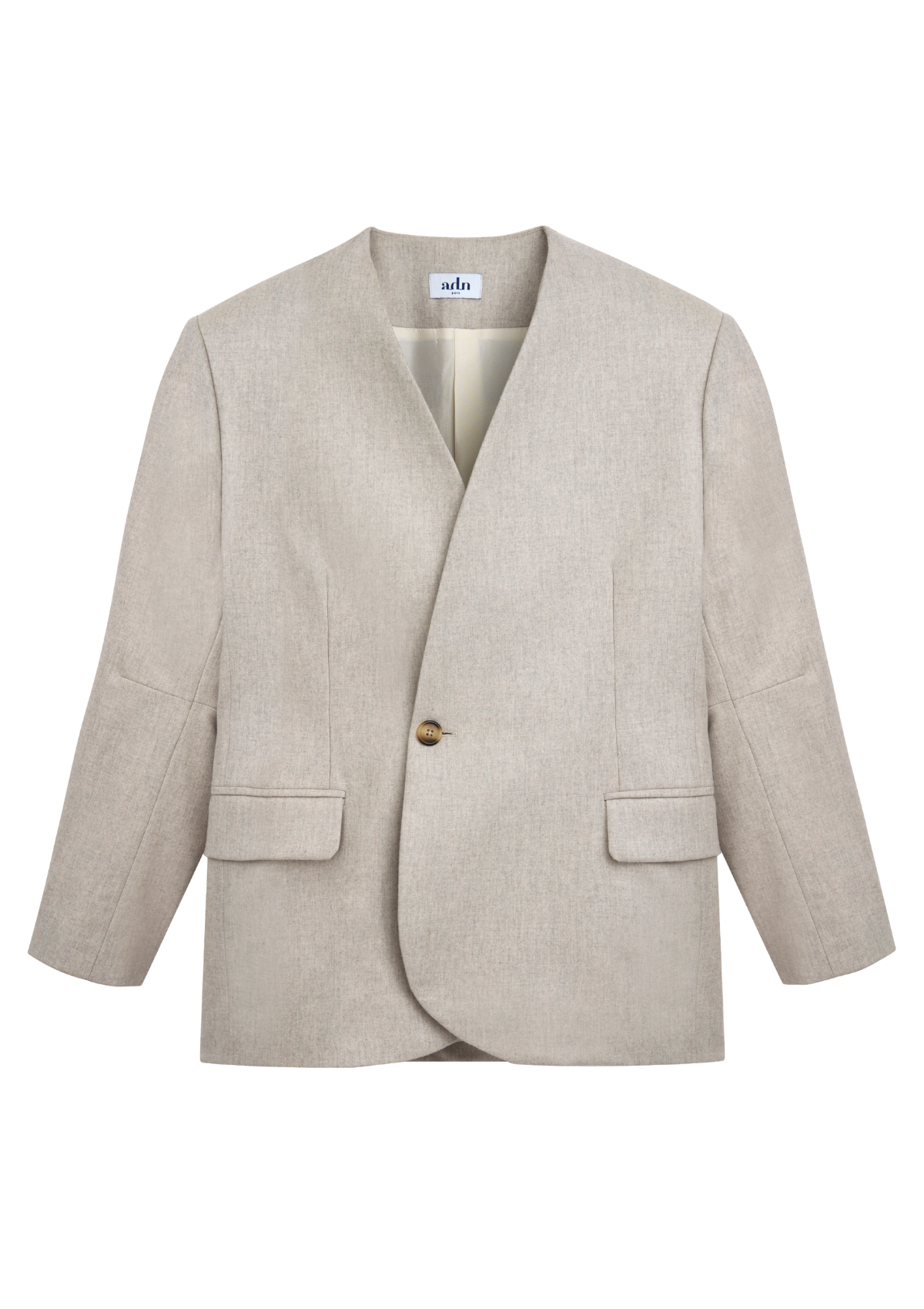 EASTE - Veste sans col en flanelle