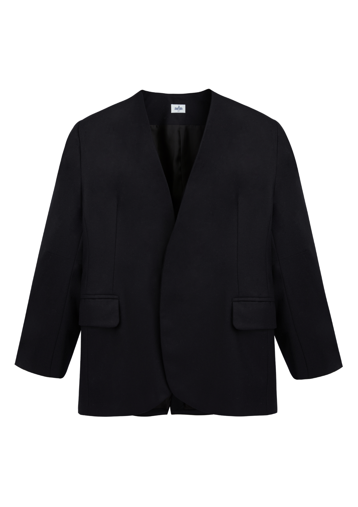 EASTE - Collarless blazer in flannel