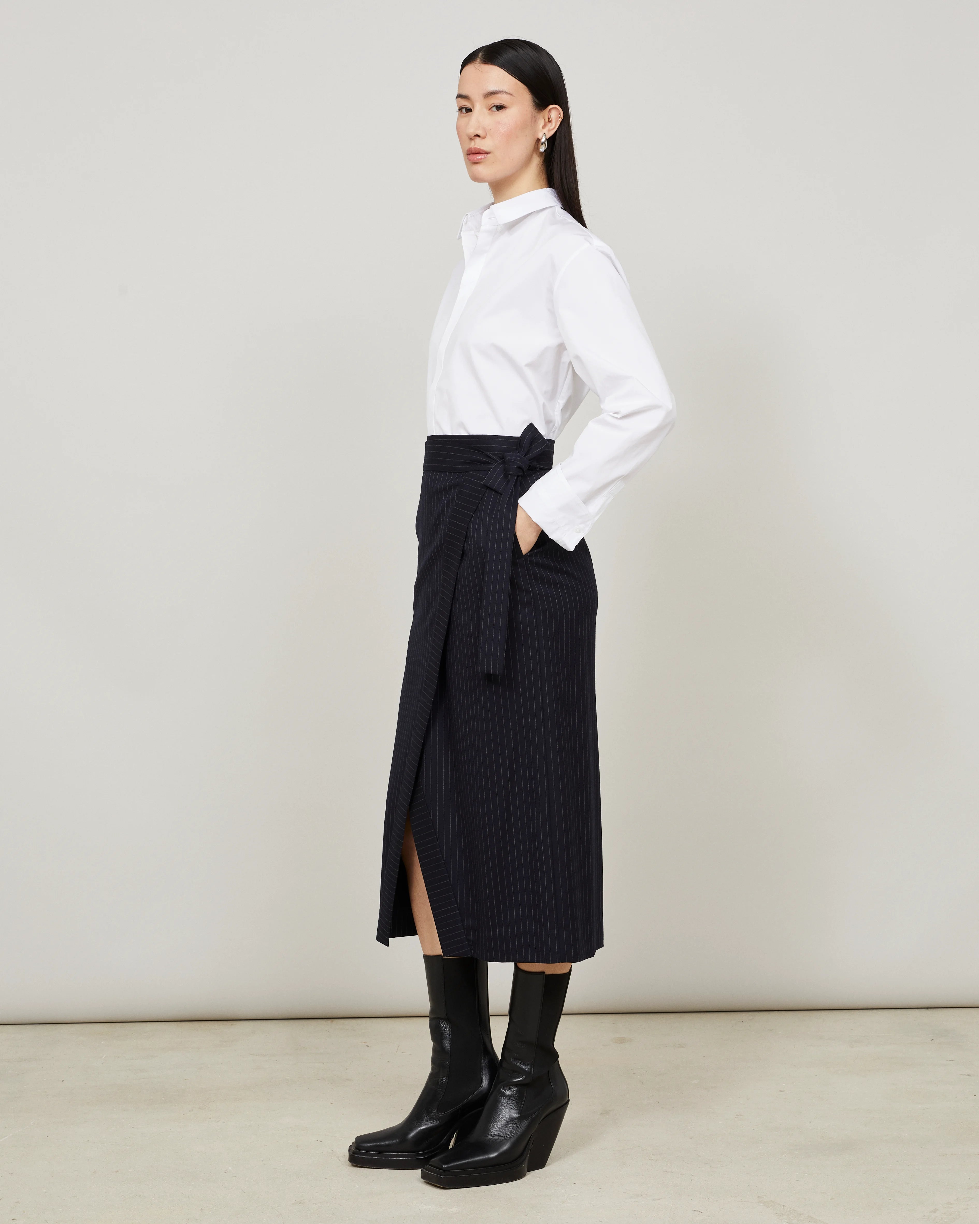FALDA - Flannel wrap skirt