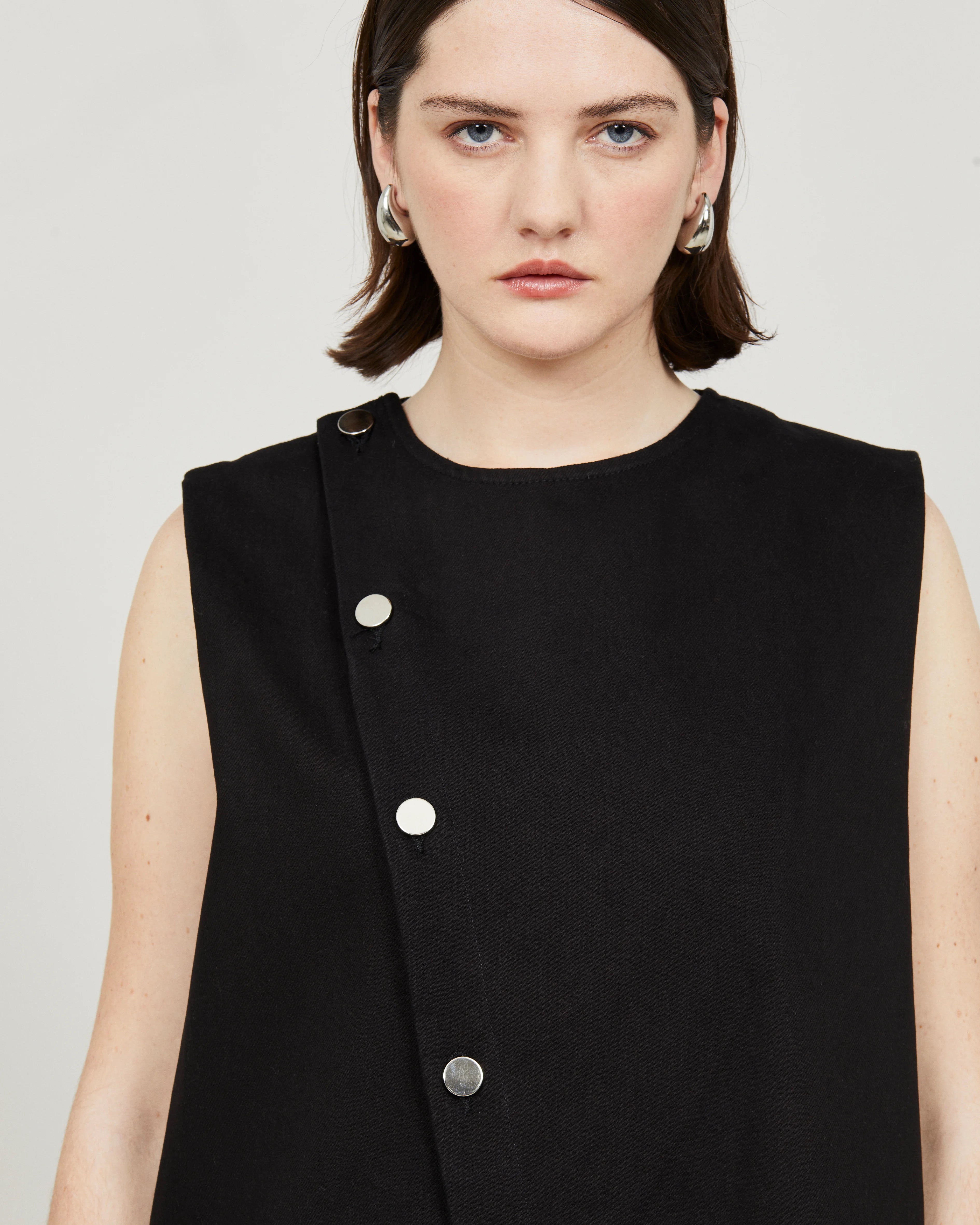 GALIS - Robe longue asymétrique en denim