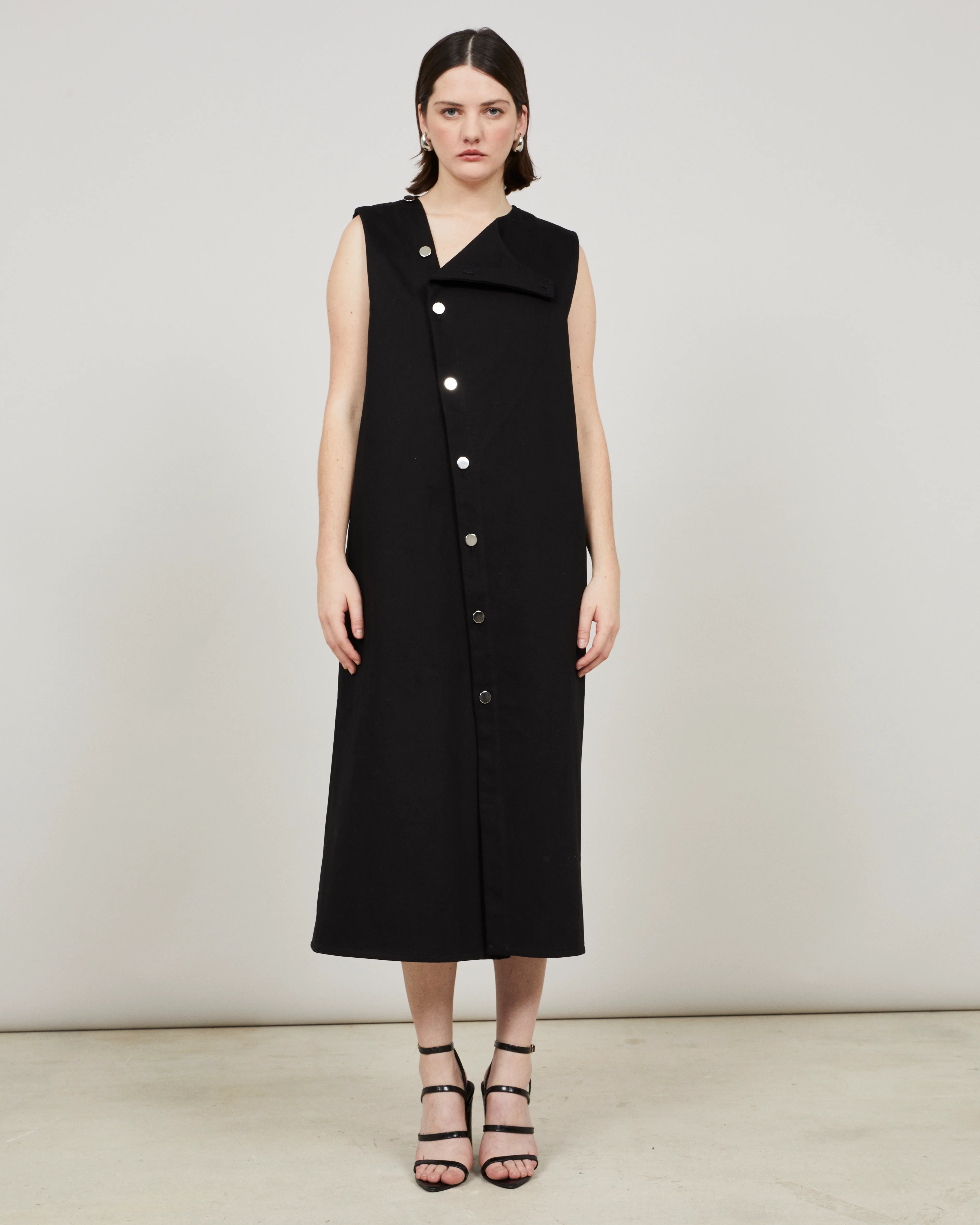 GALIS - Robe longue asymétrique en denim