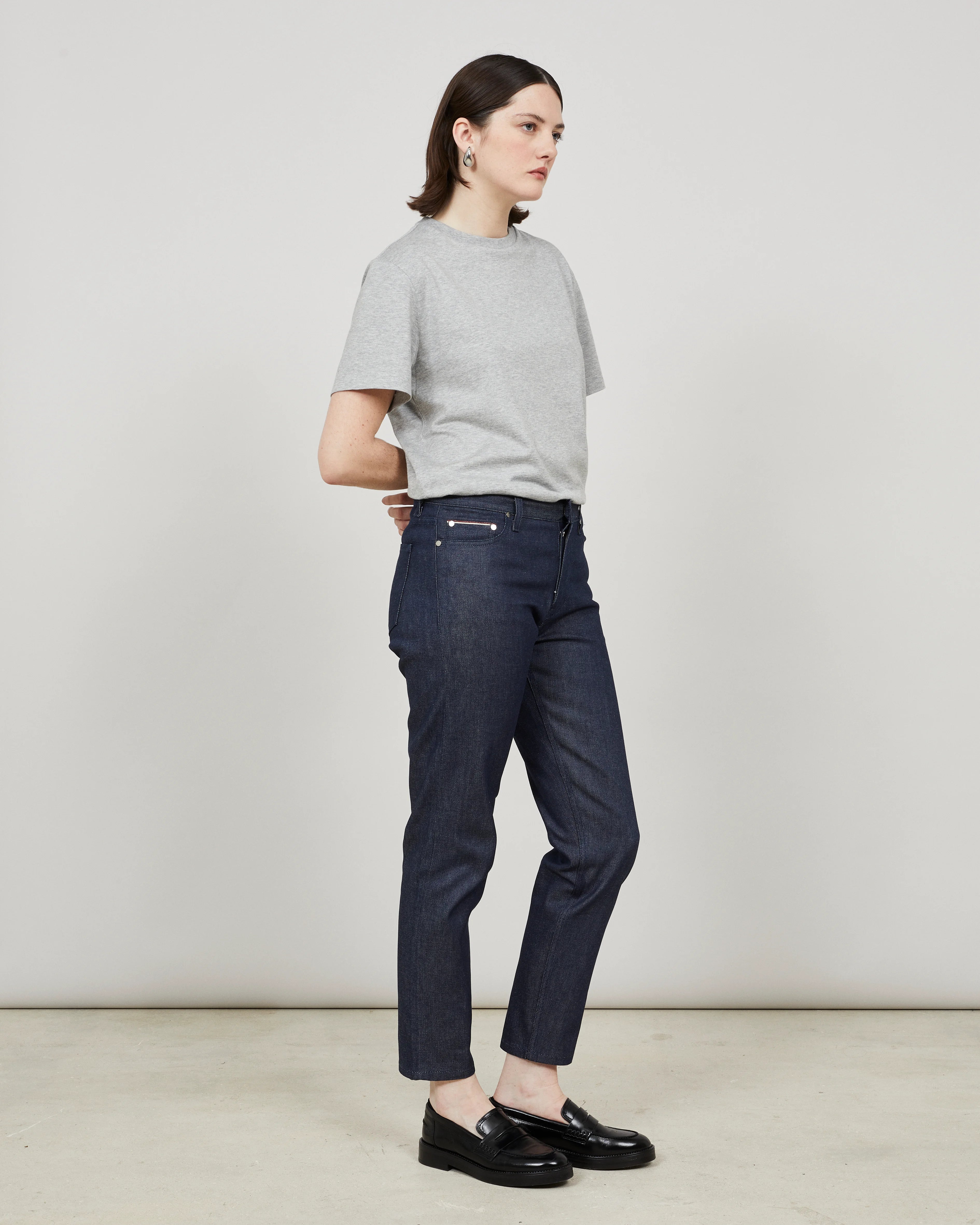 GEMINI pour ELLE - Pantalon ajusté en denim brut