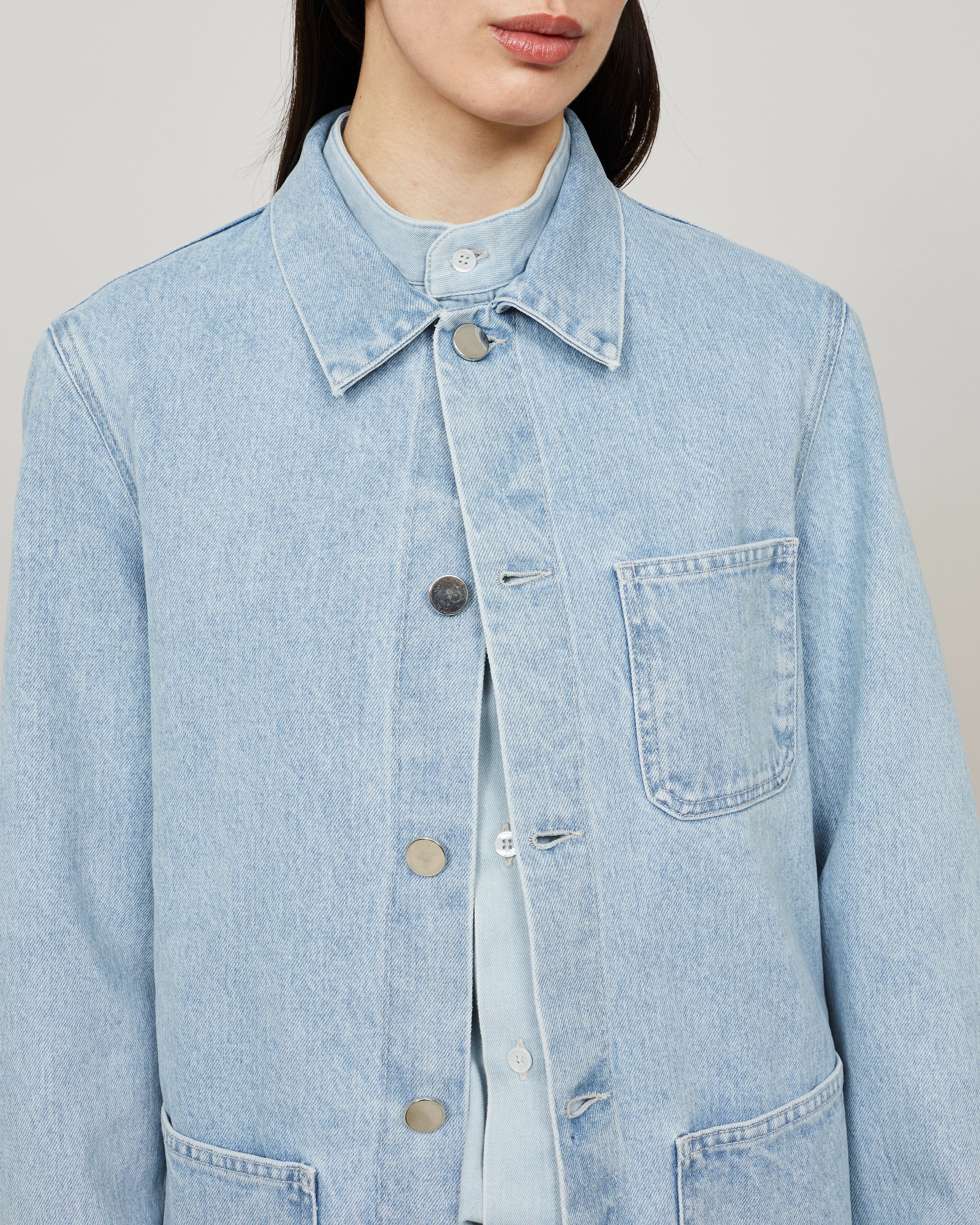 GENESIS - Veste workwear en denim lavé