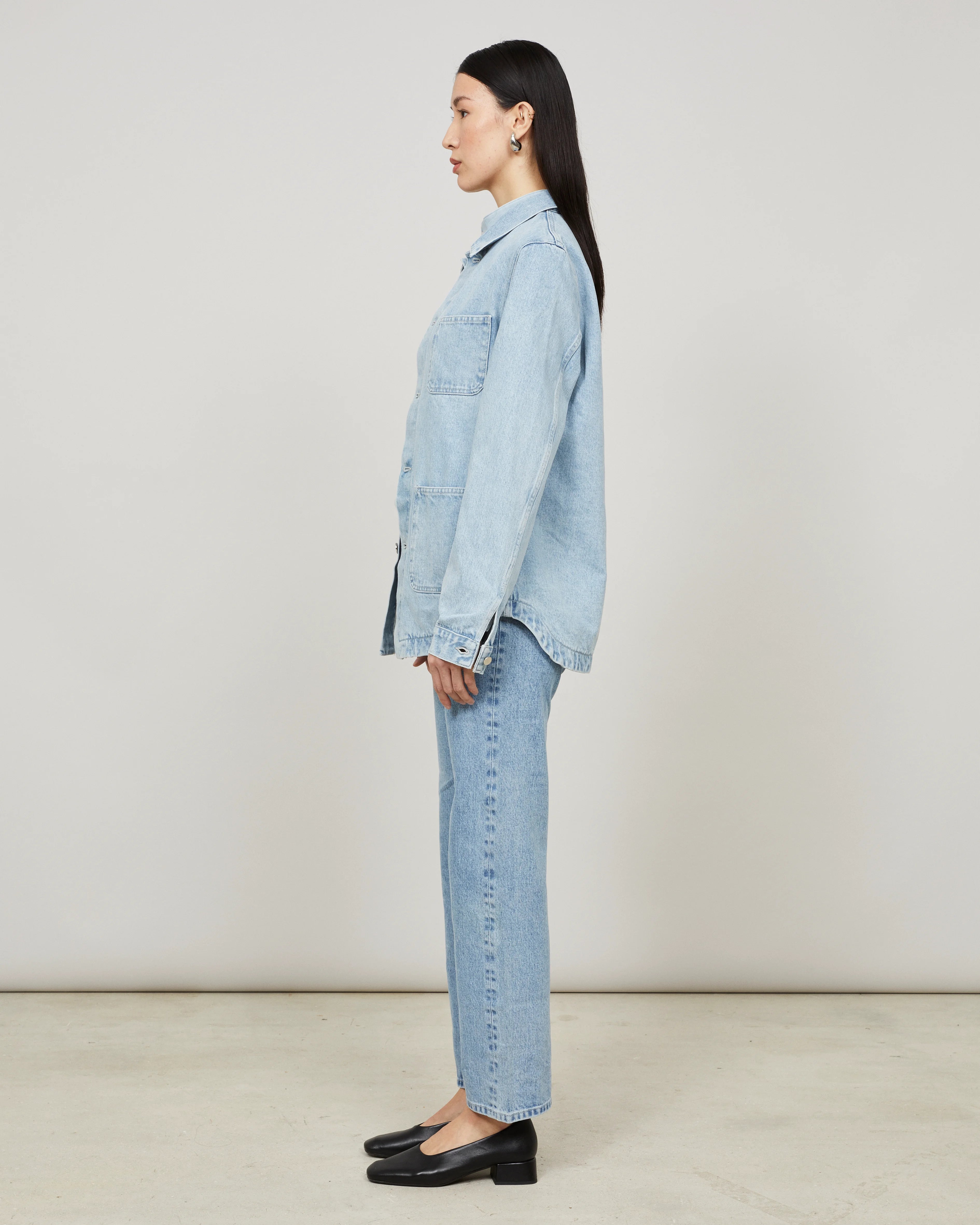 GENESIS - Veste workwear en denim lavé