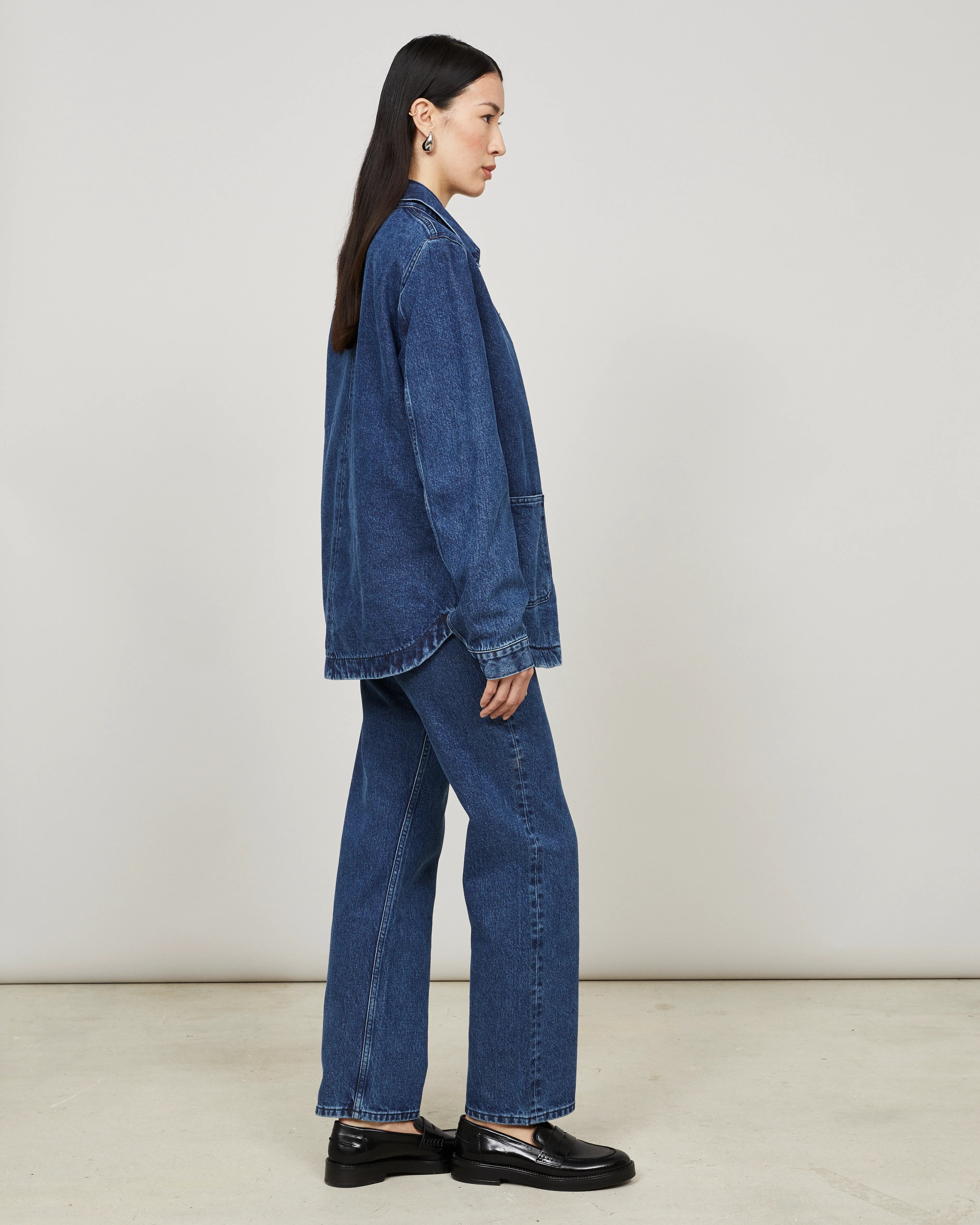 GENESIS - Veste workwear en denim lavé