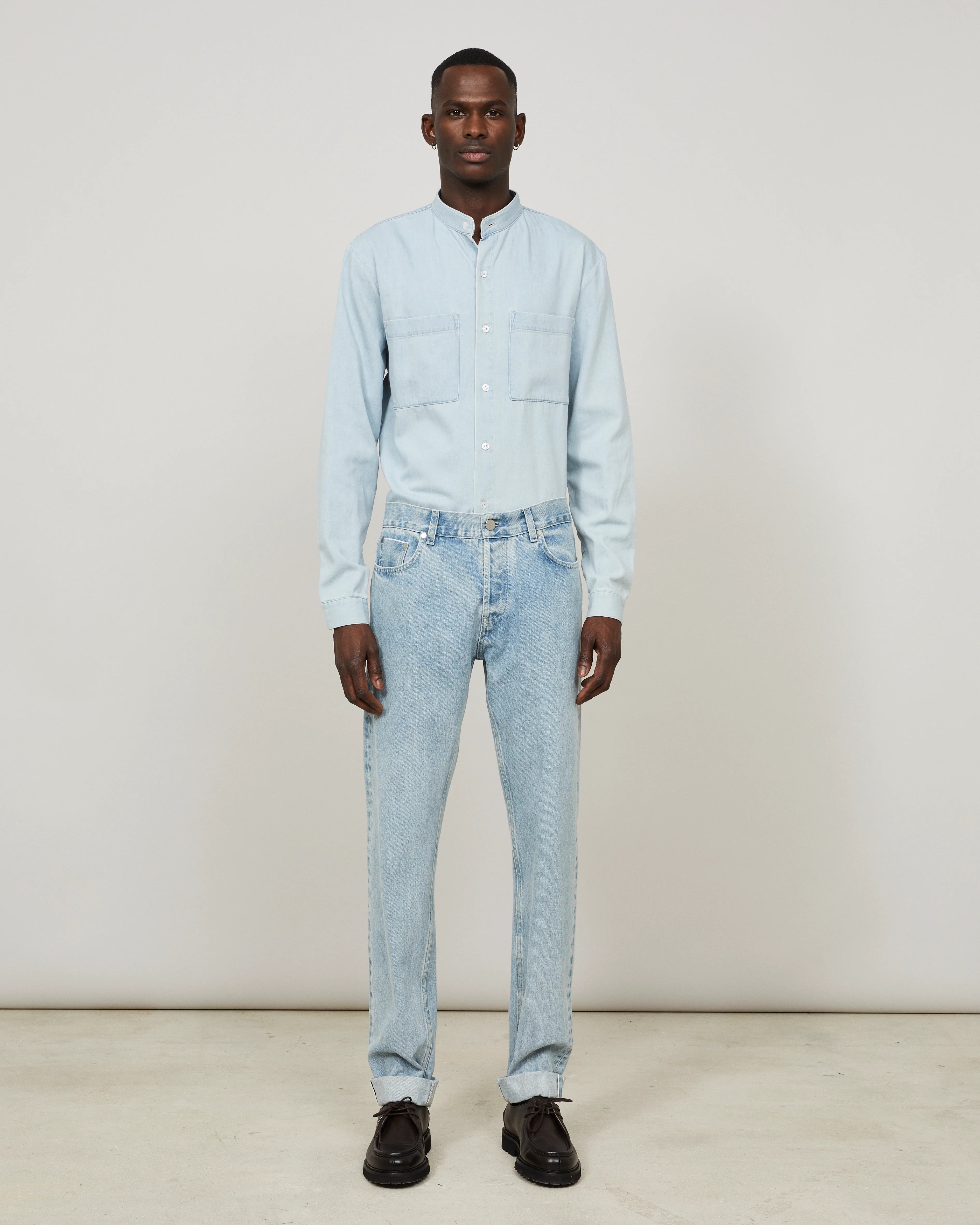 JANUS pour Lui - Pantalon droit en denim lavé