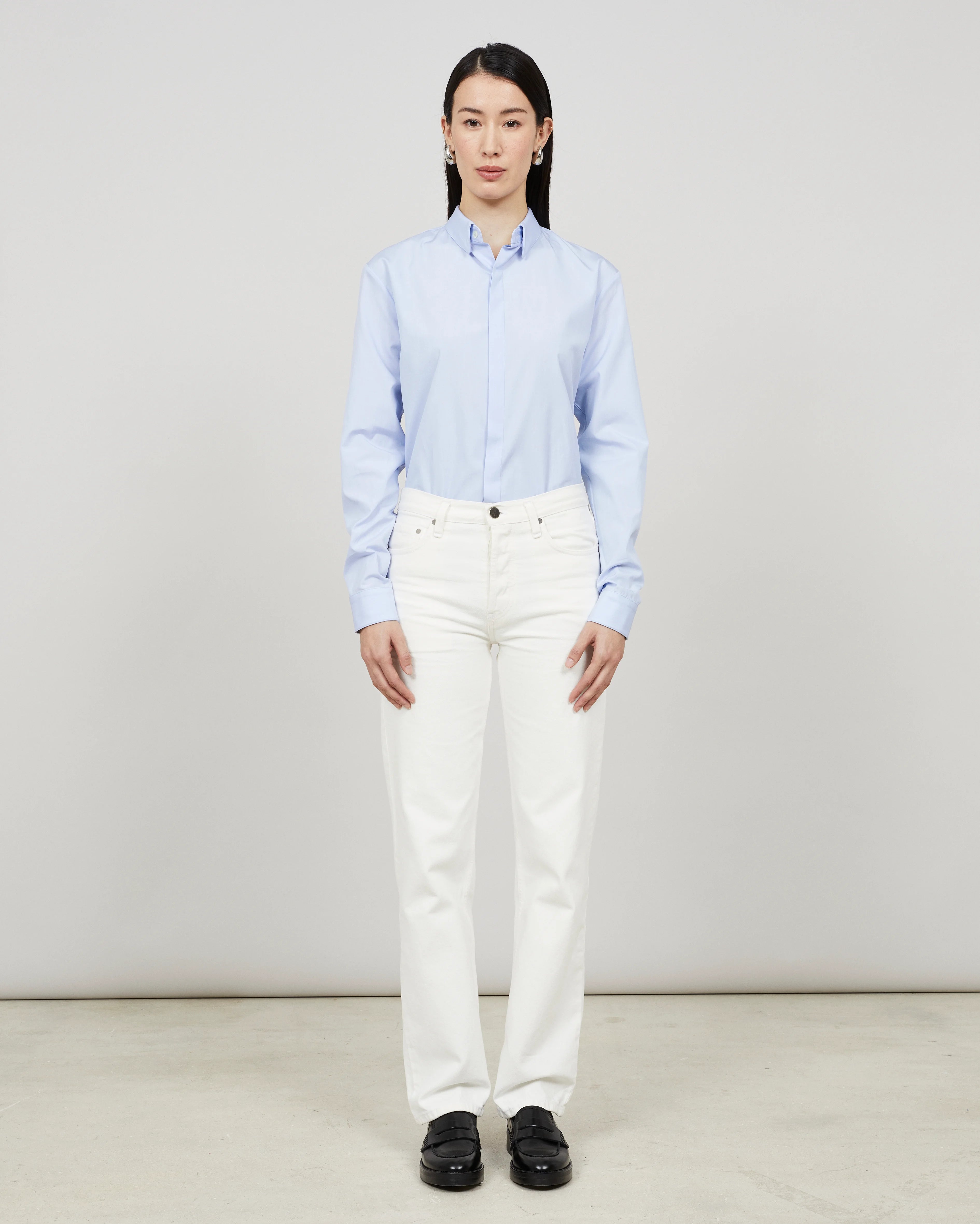 JANUS pour Elle - Pantalon droit en denim écru