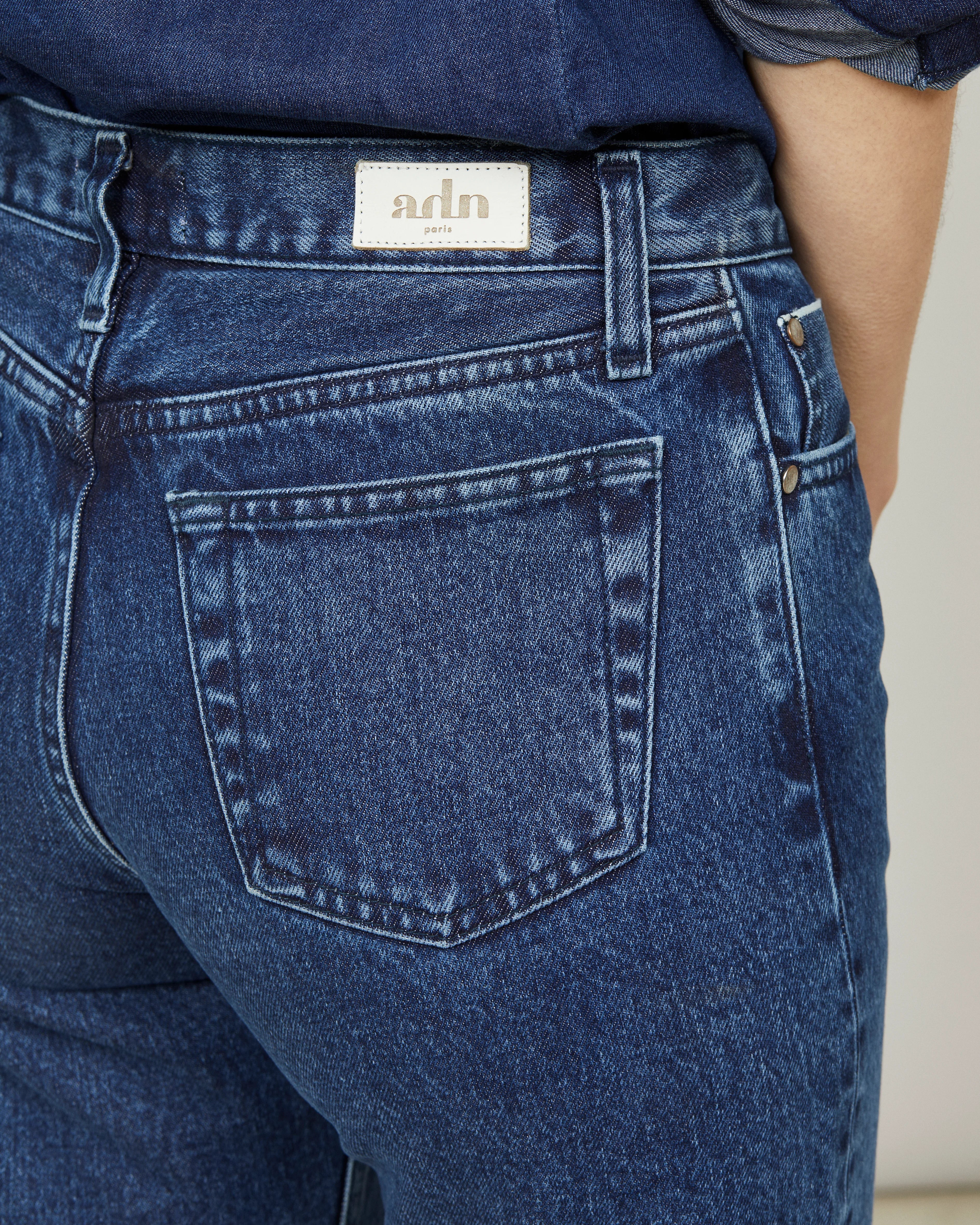 JANUS pour Elle - Pantalon droit en denim lavé