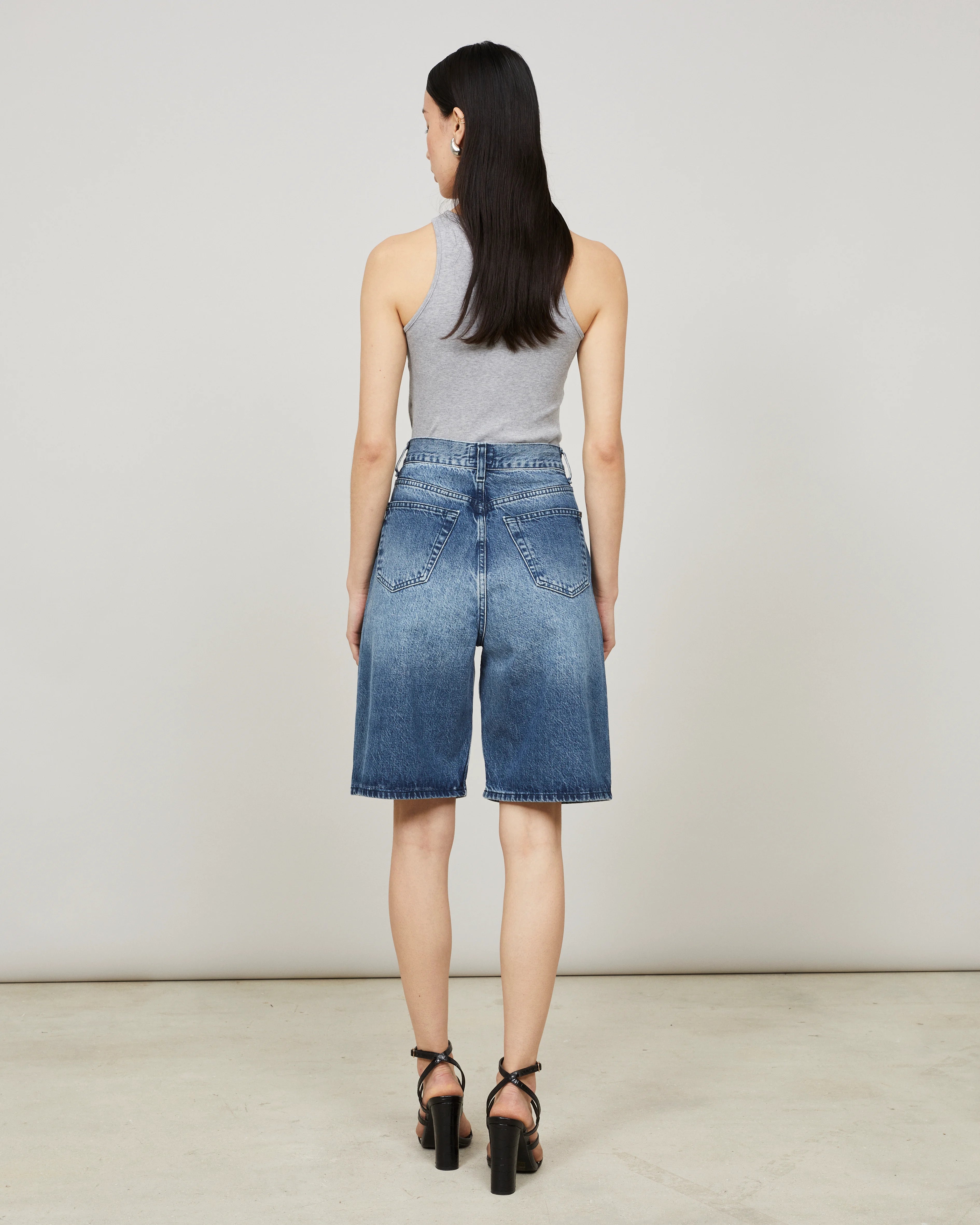 LARS Mini - Bermuda en denim lavé