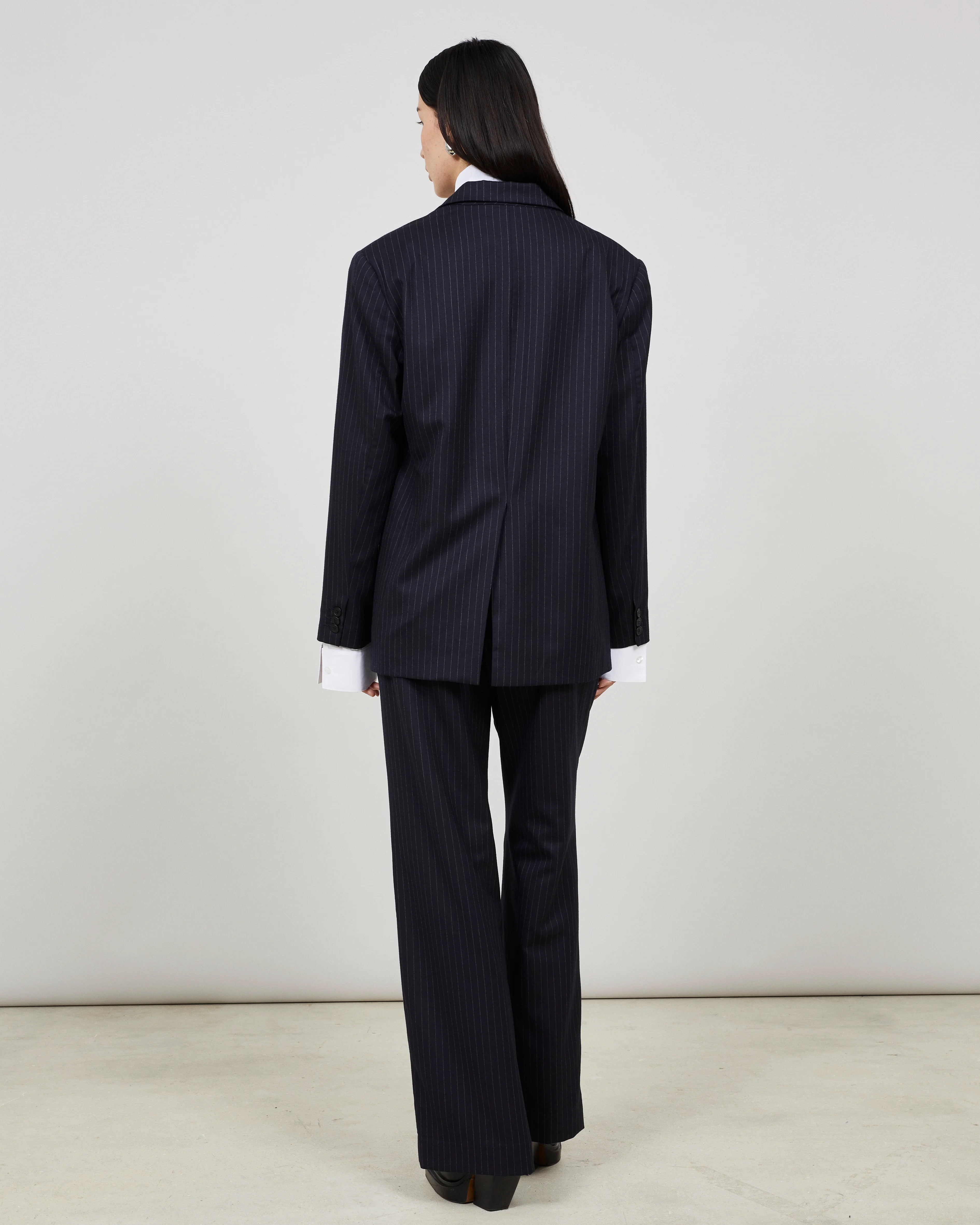 NORTH - Veste croisée en flanelle rayée