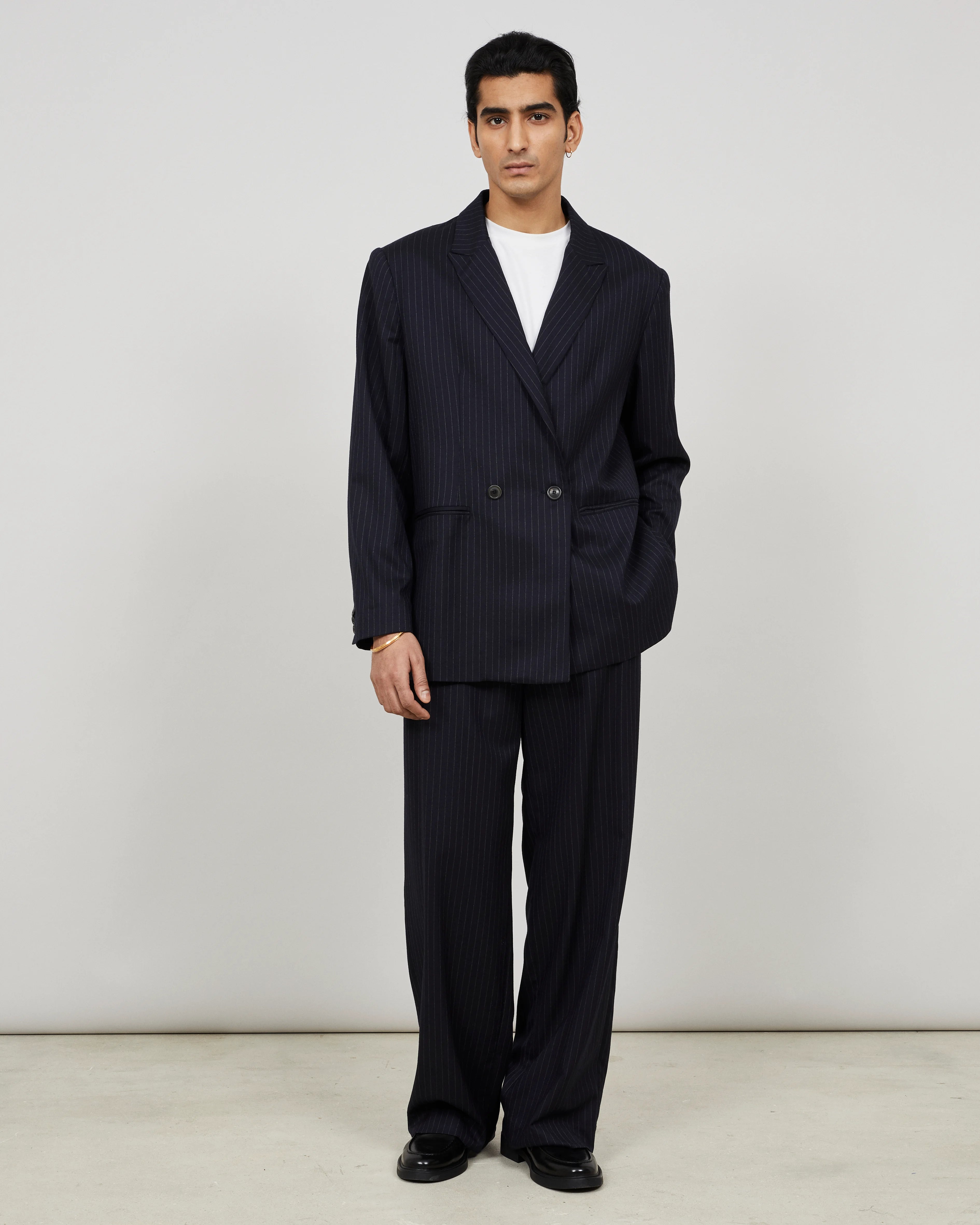 NORTH - Veste croisée en flanelle rayée