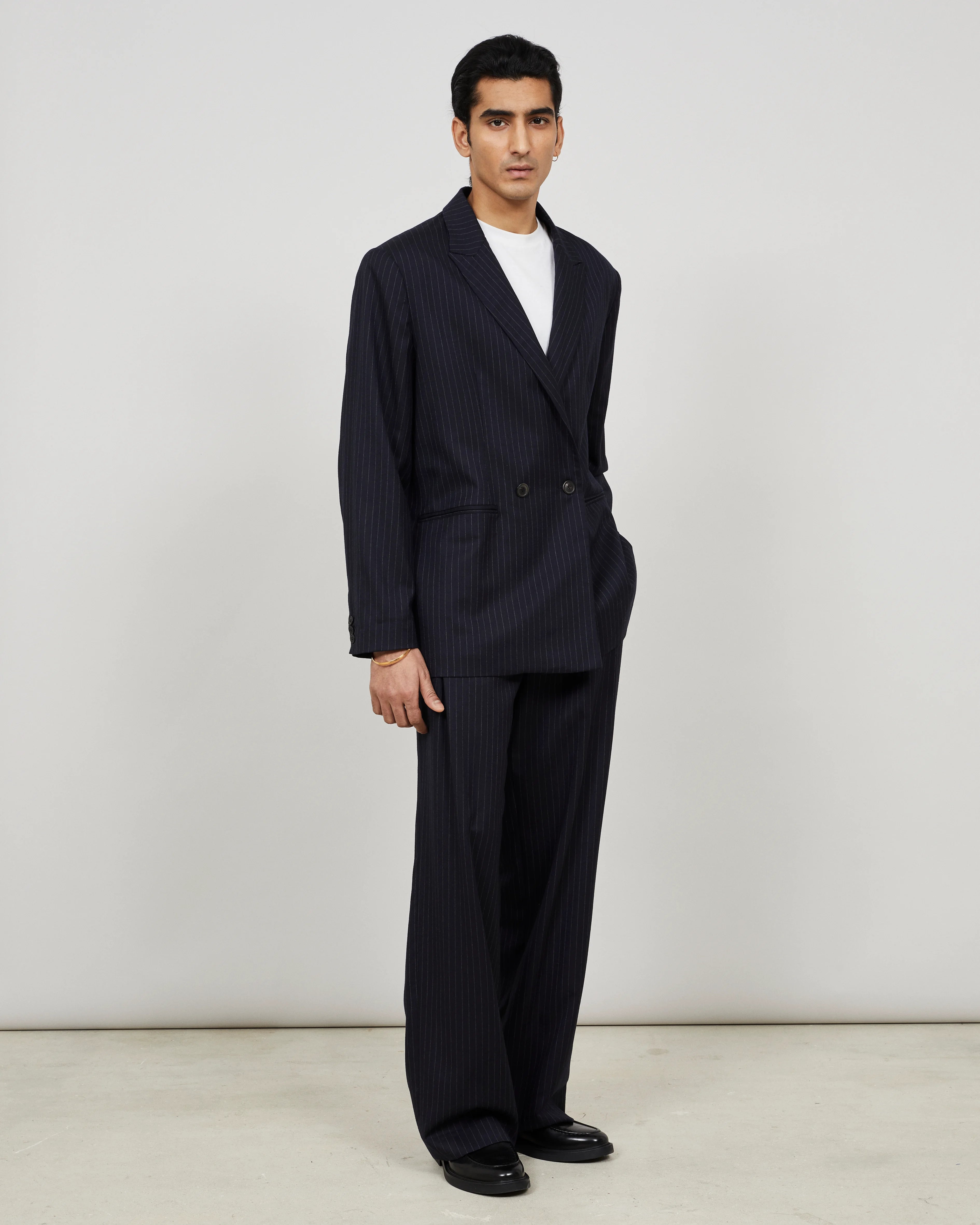 NORTH - Veste croisée en flanelle rayée