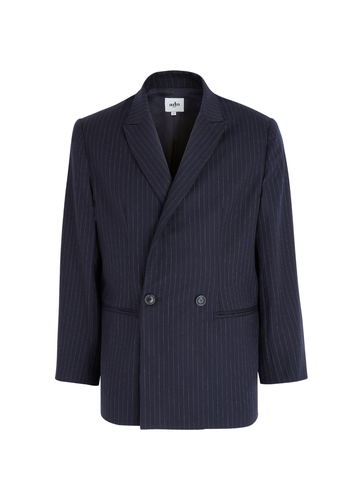 NORTH - Double-breasted jacket in pinstriped flannel