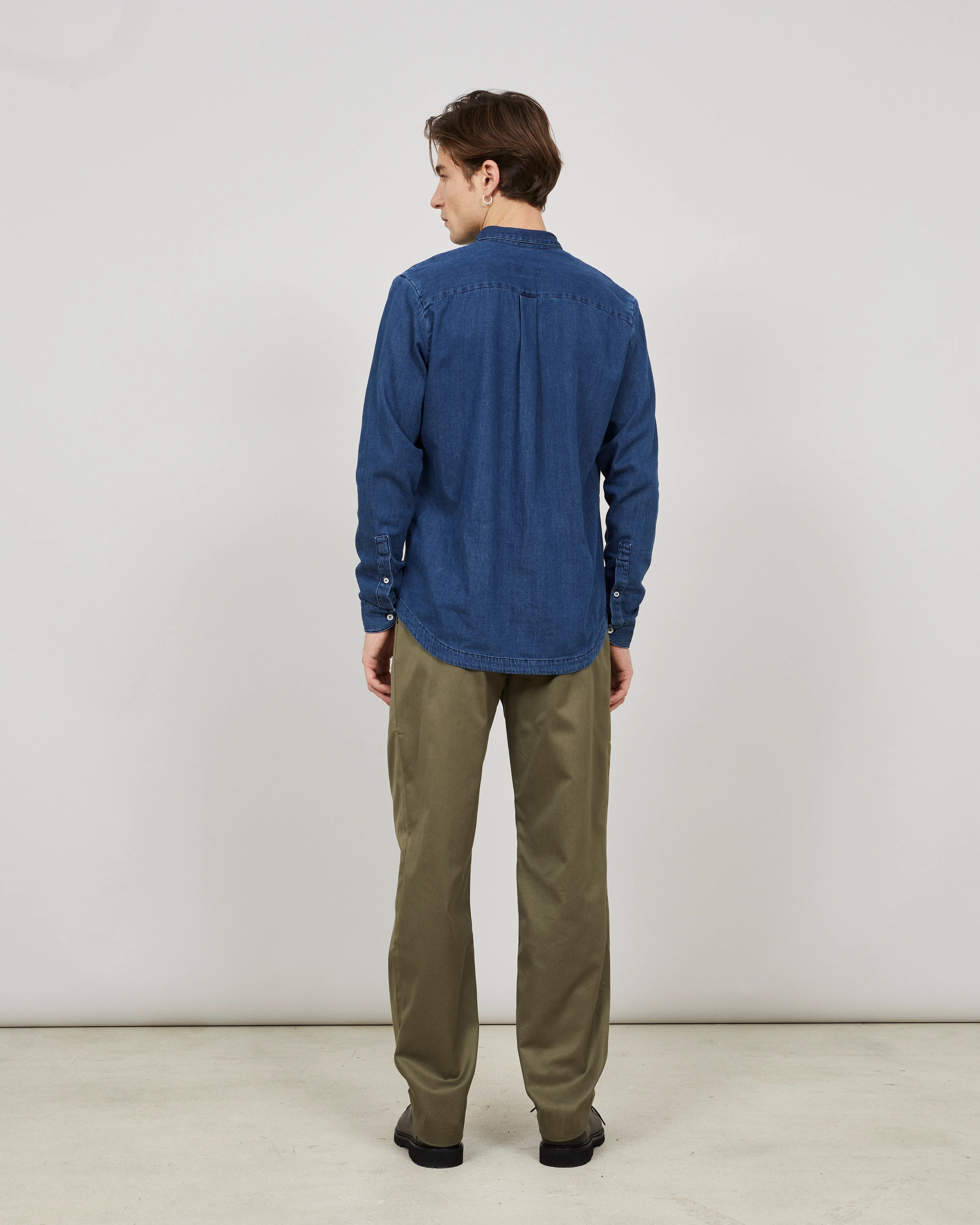 ORIGIN - Classic shirt in washed denim