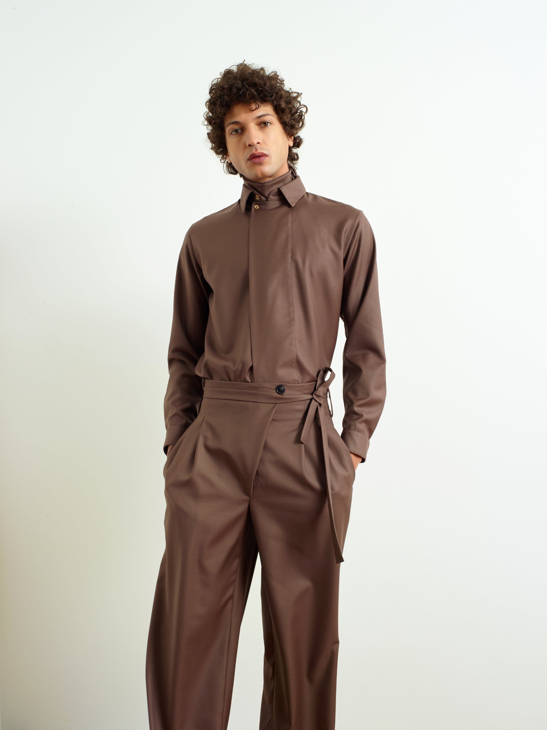ORIGIN - Classic shirt in Super 130's merino wool