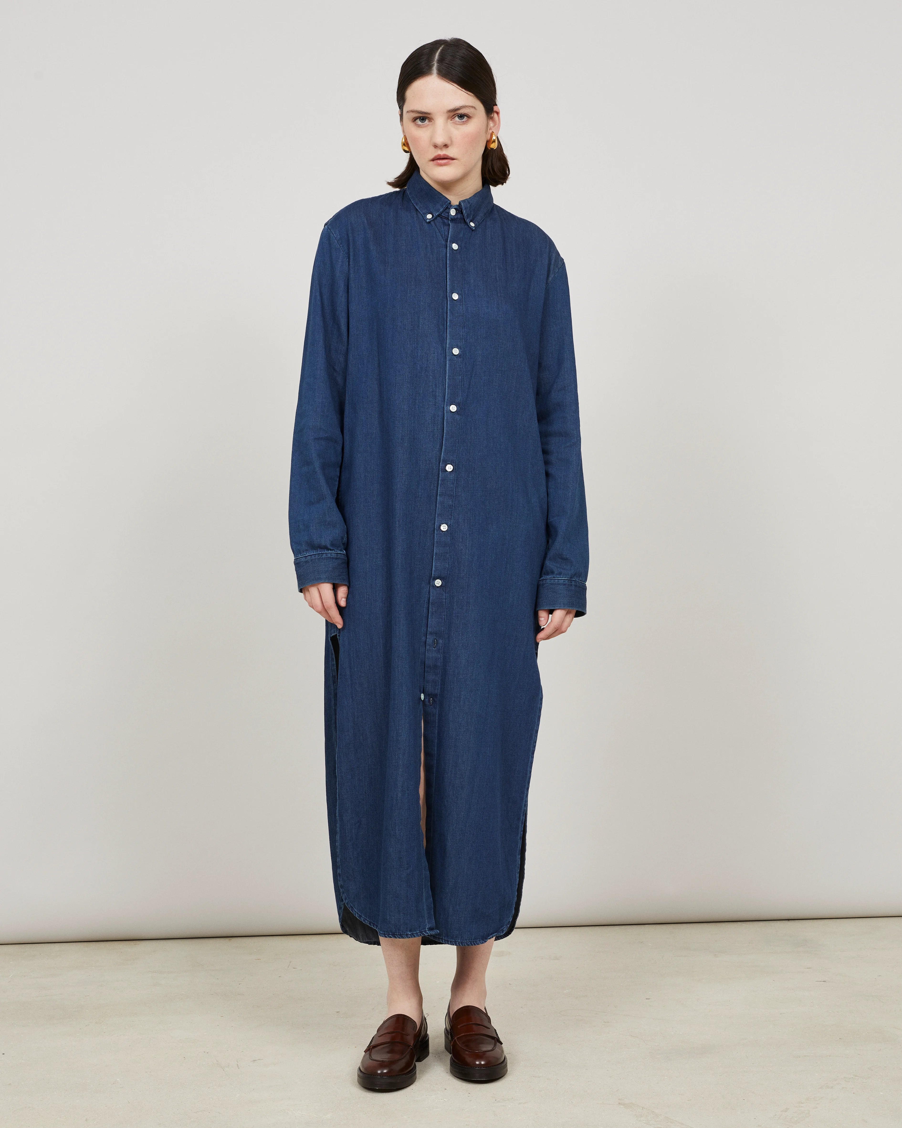 RISE - Shirt dress in washed denim