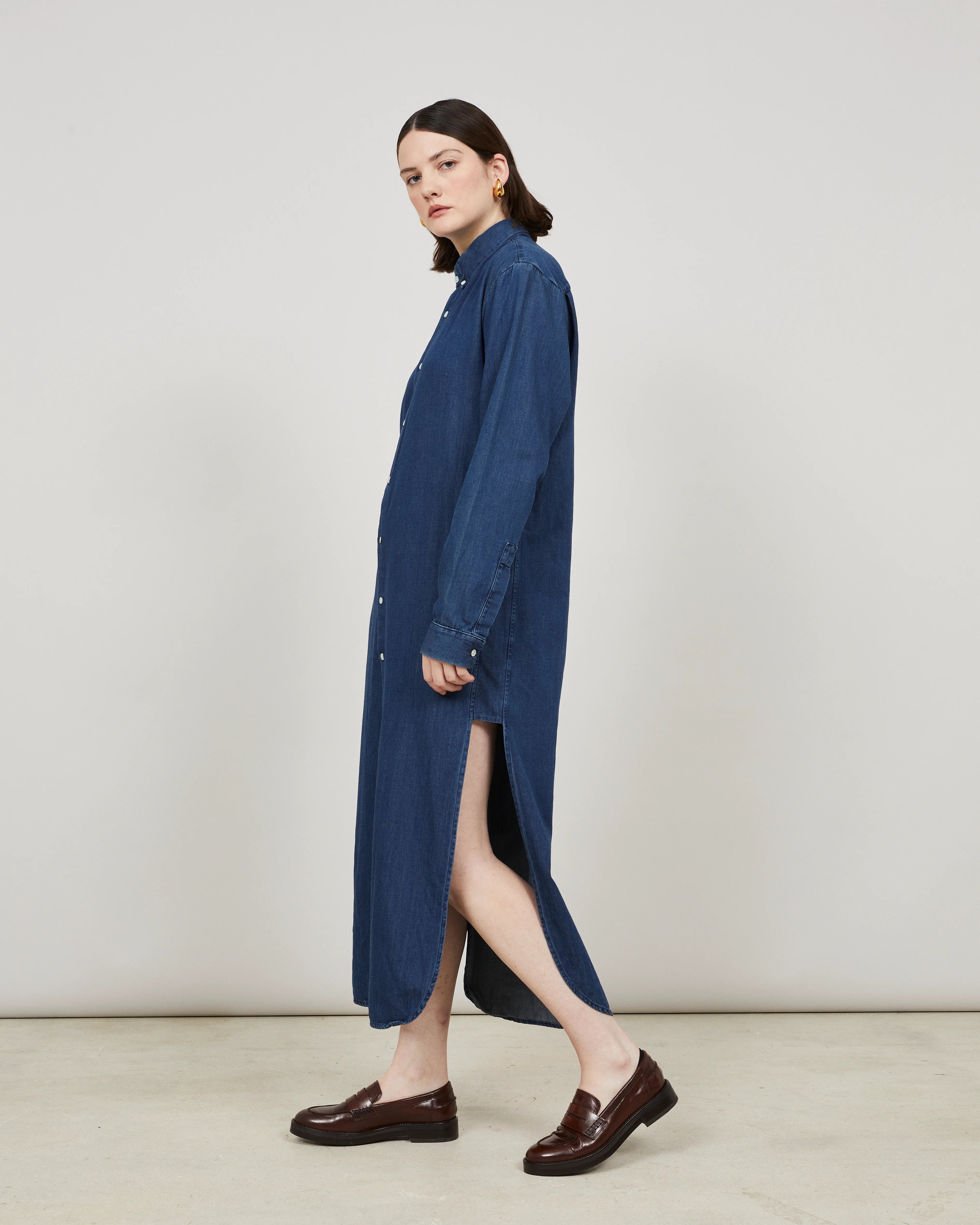 RISE - Shirt dress in washed denim
