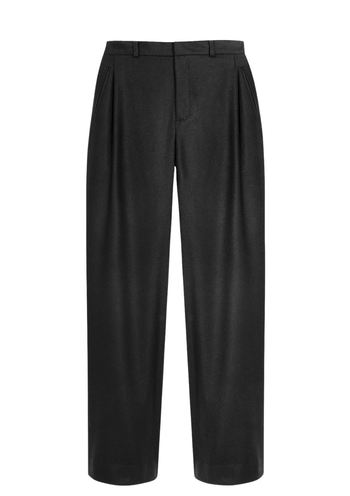 SOUTH - Le pantalon ample à pli en flanelle