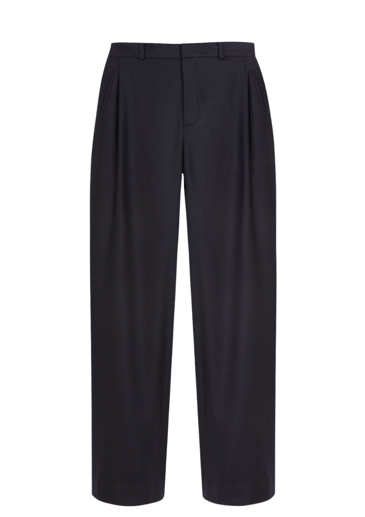 SOUTH - Wide-leg pleated trouser in flannel