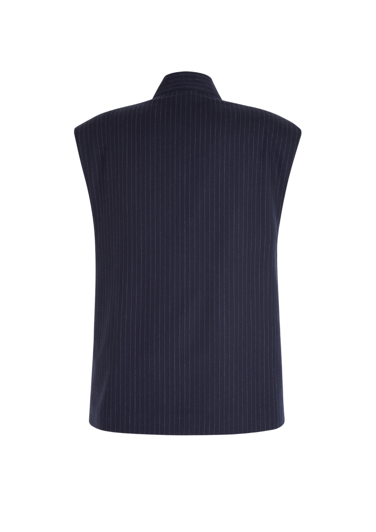 WESTE - Kimono-inspired vest in pinstriped flannel