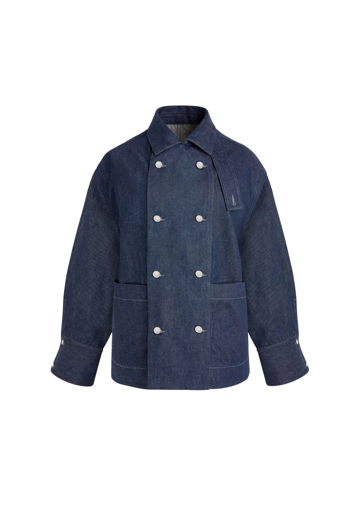 COOKE - Veste boxy en denim indigo