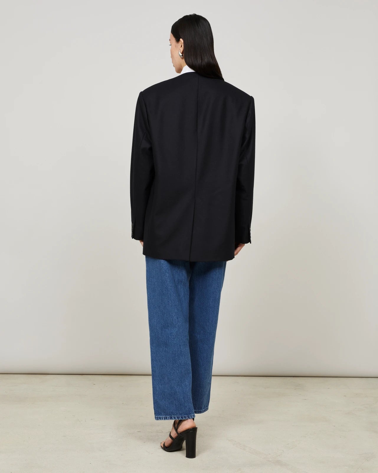 EASTE - Veste sans col en flanelle