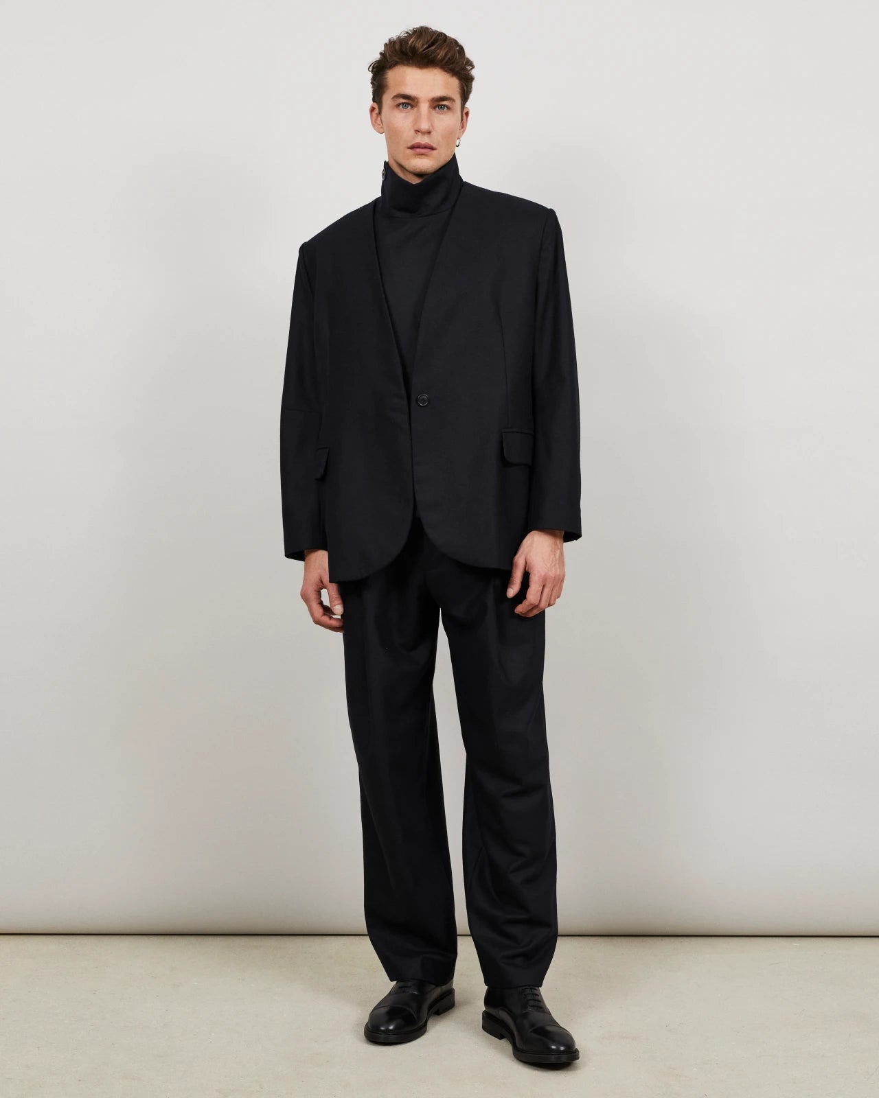 EASTE - Veste sans col en flanelle