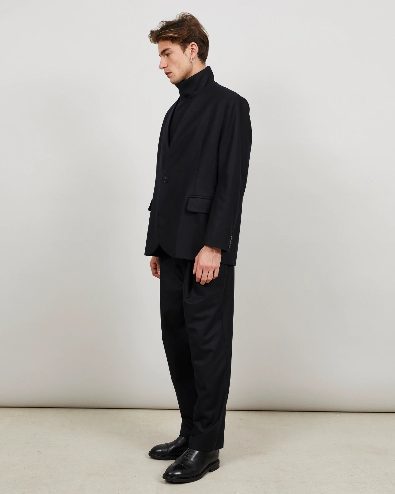 EASTE - Veste sans col en flanelle