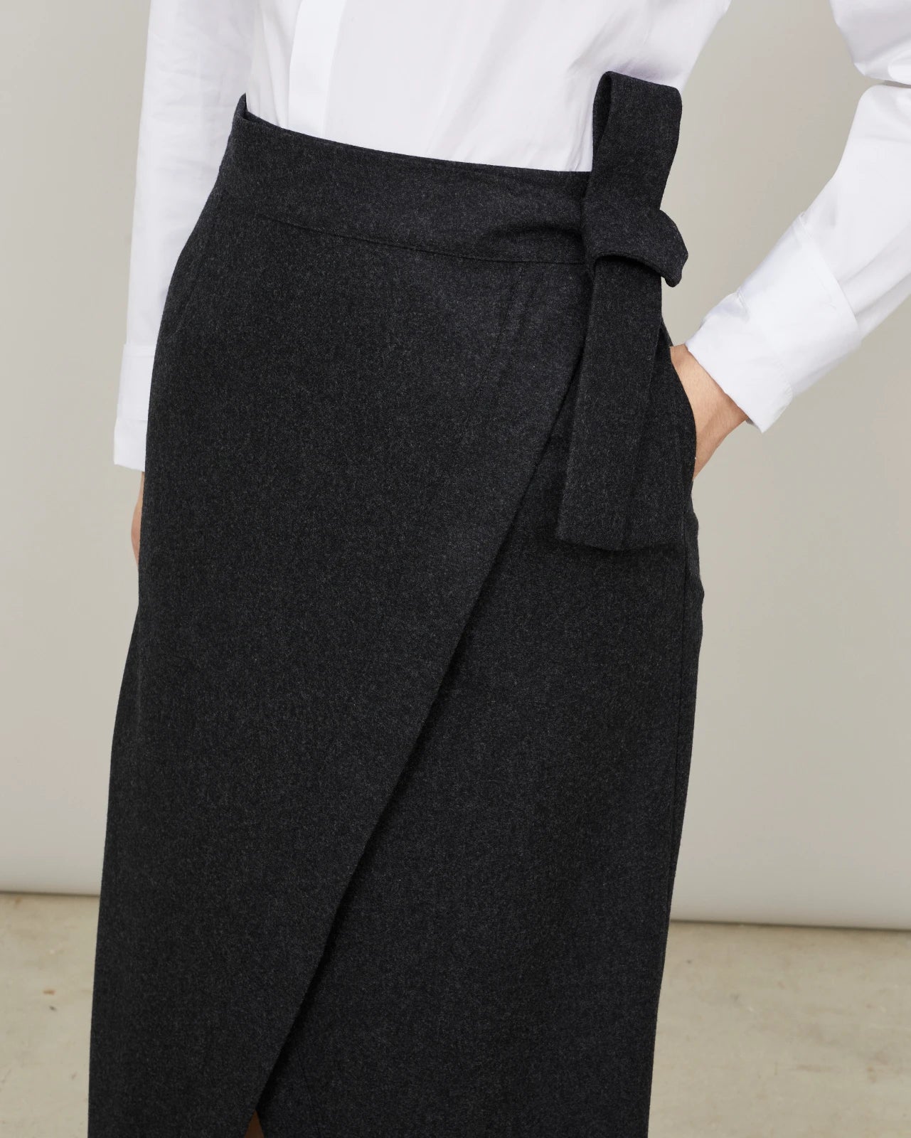 FALDA - Flannel wrap skirt