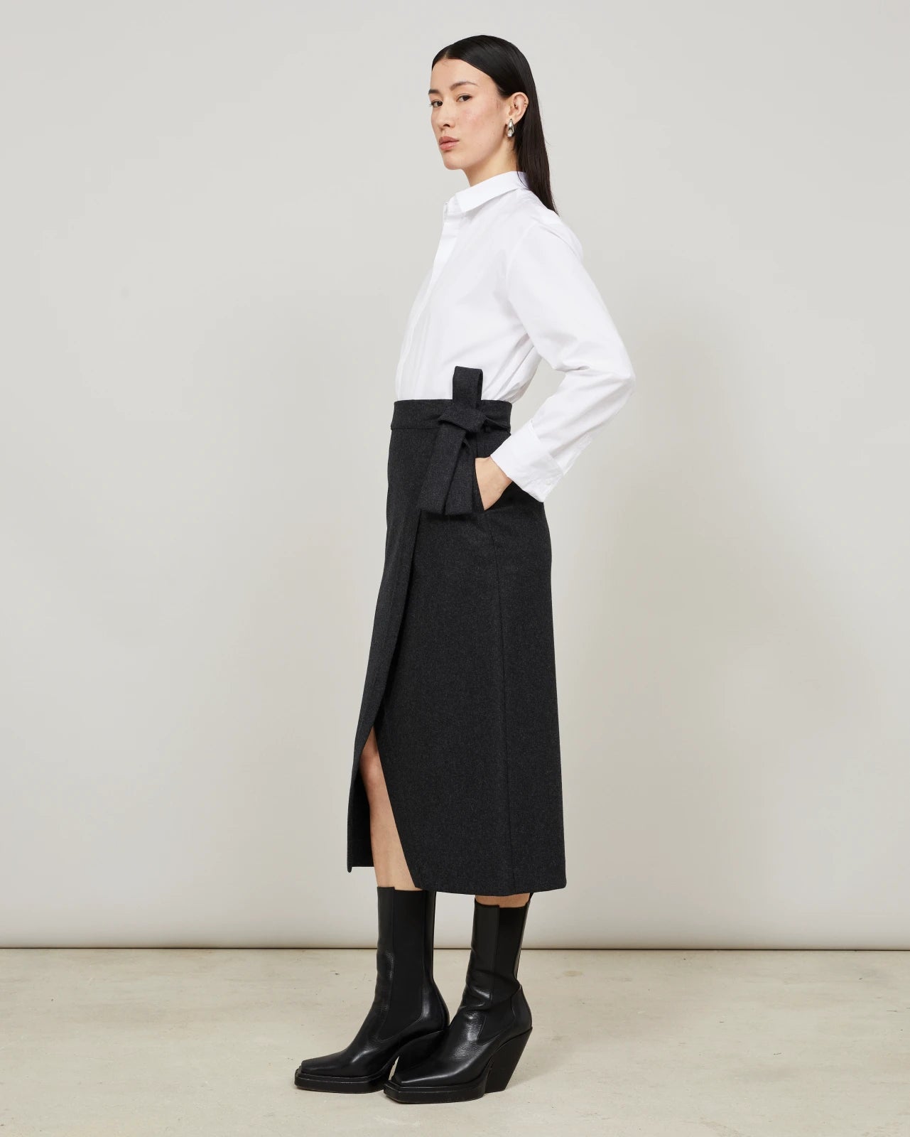 FALDA - Flannel wrap skirt
