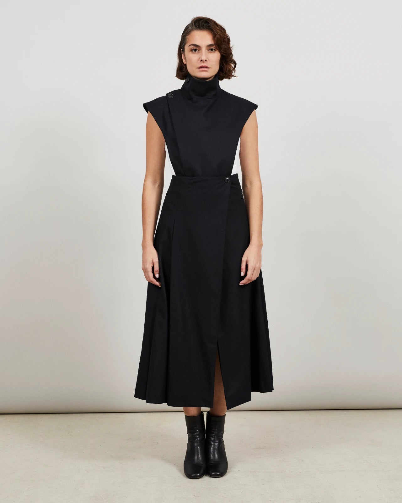 SENSU - Pleated skirt in flannel