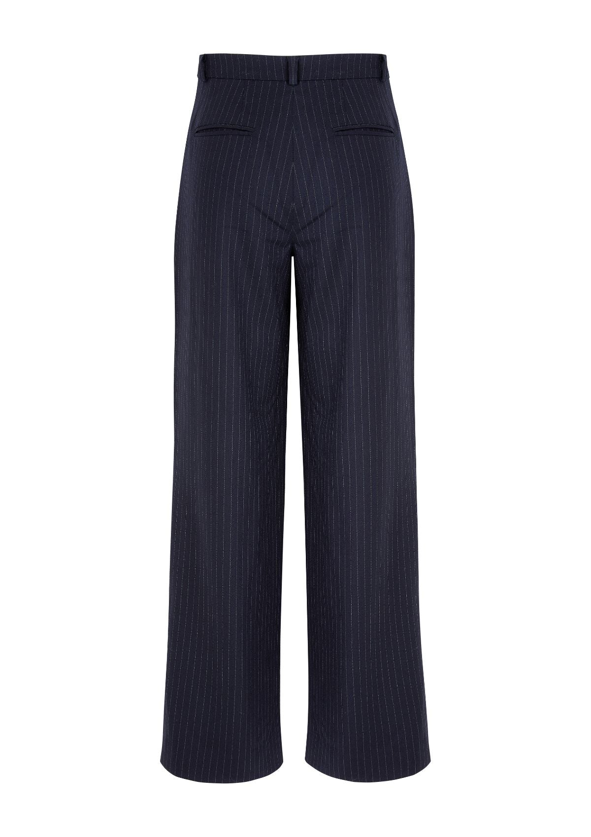 SOUTH - Le pantalon ample à pli en flanelle rayée