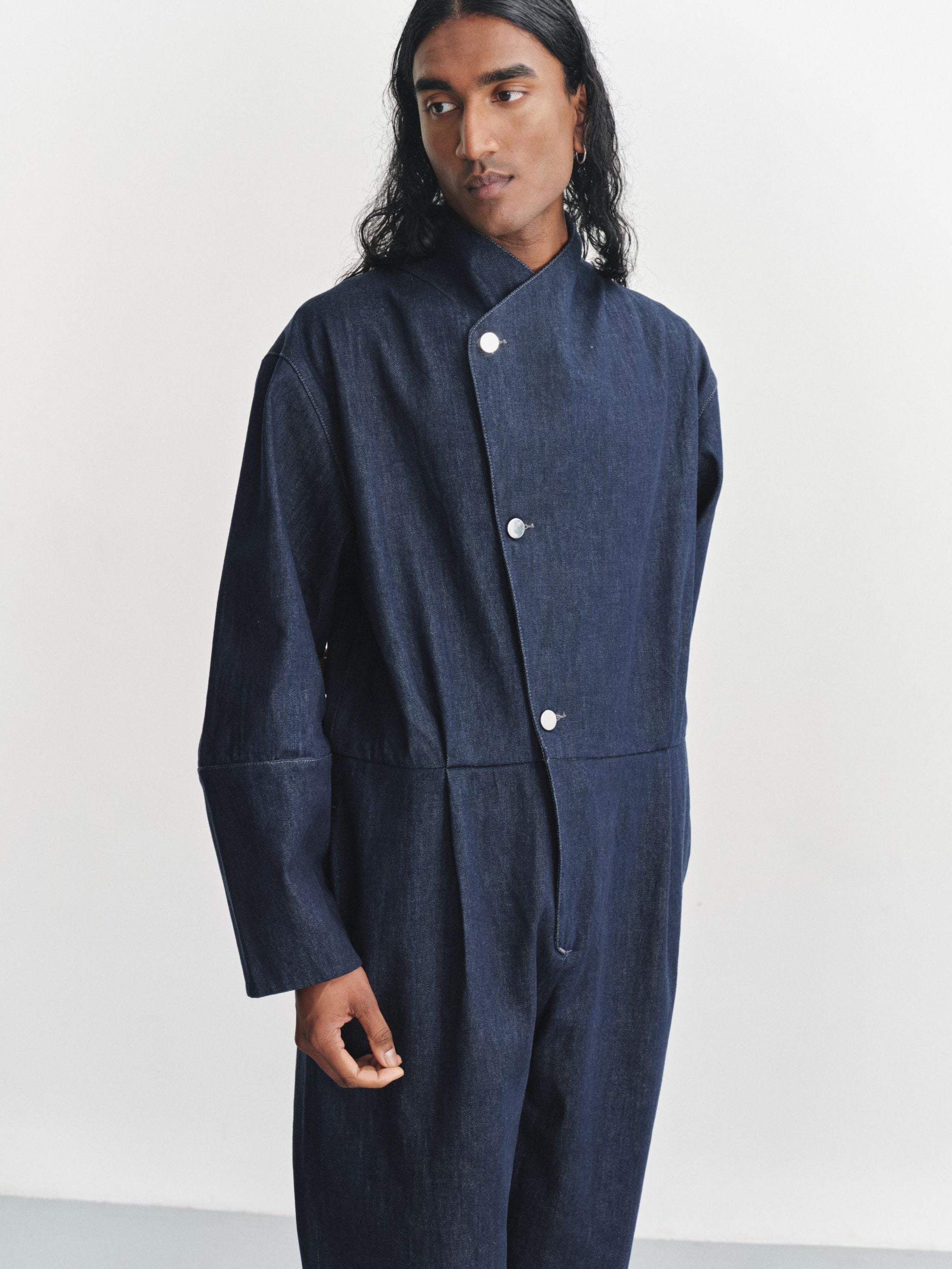 BELKA - Combinaison en denim indigo