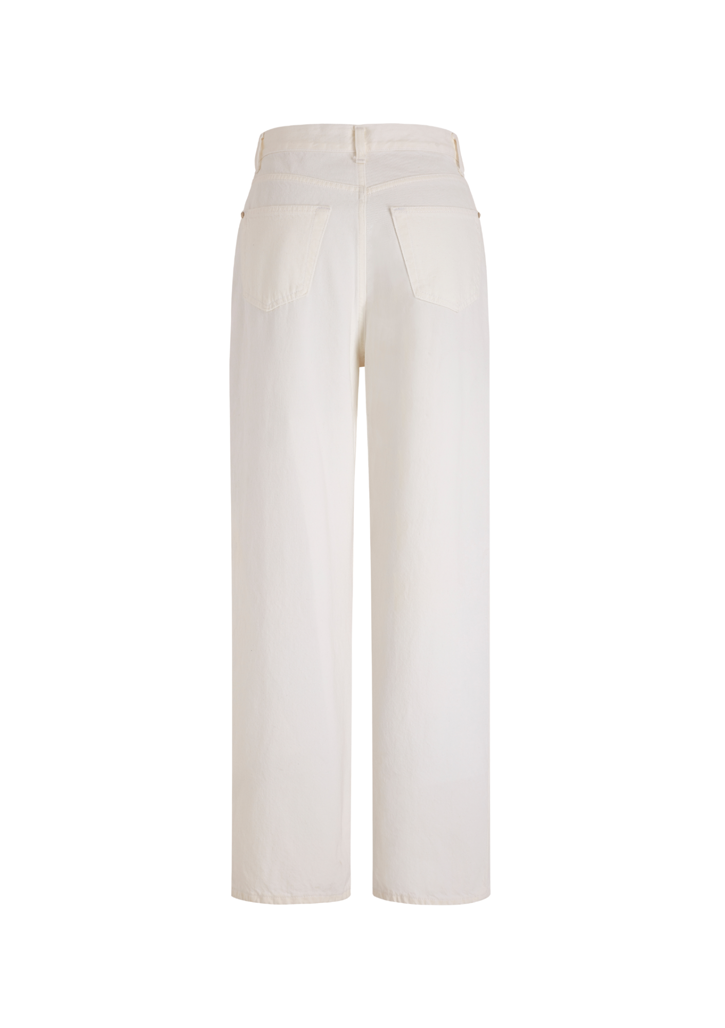 LARS - Wide leg jeans in ecru denim