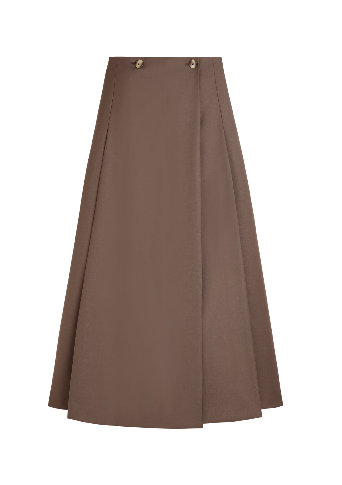 SENSU - Pleated skirt in Super 130's merino wool