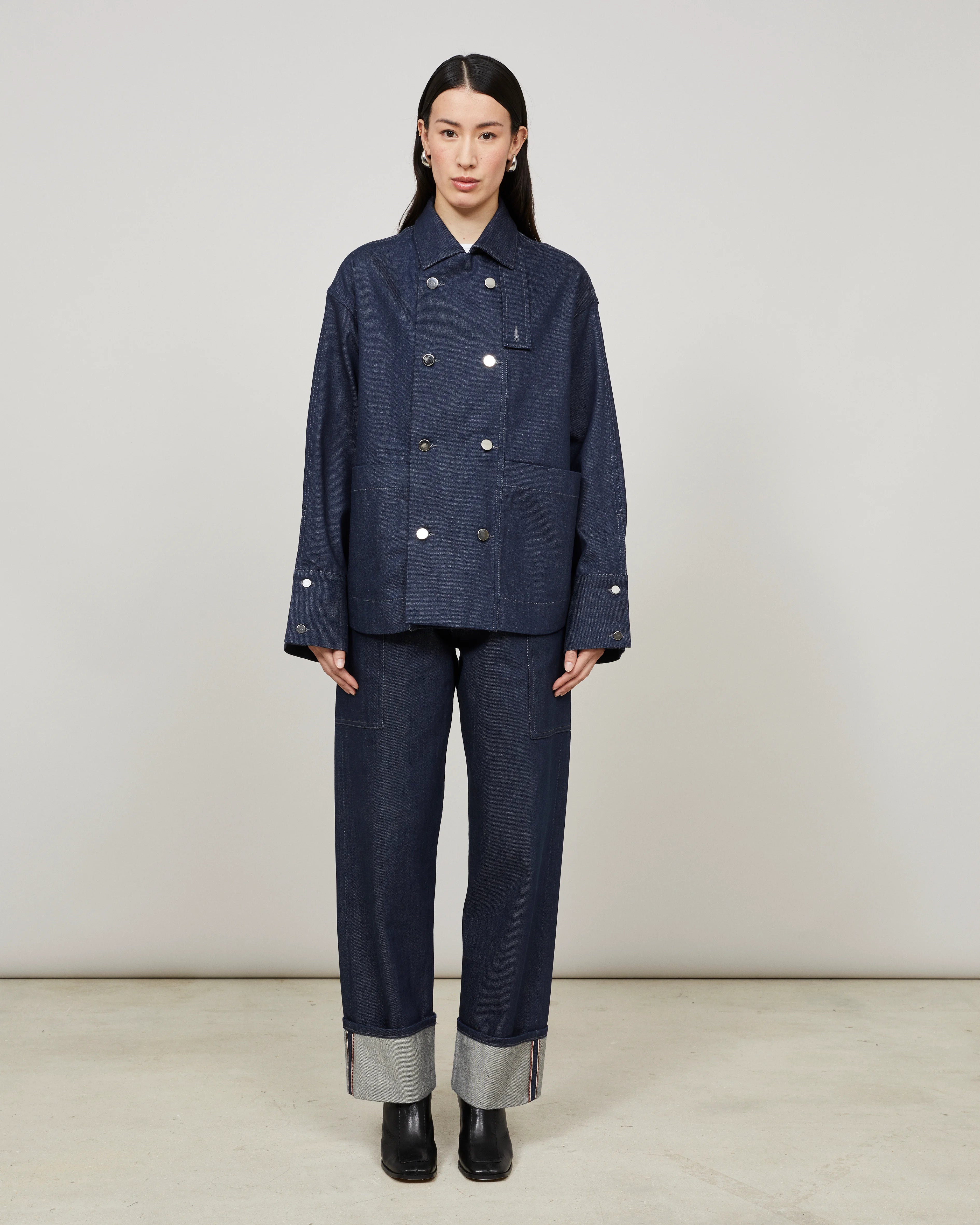 COOKE - Boxy jacket in indigo denim