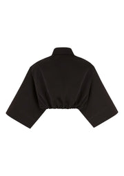 ALMA Mini - Cropped cotton-linen shirt