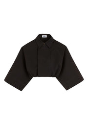 ALMA Mini - Cropped cotton-linen shirt