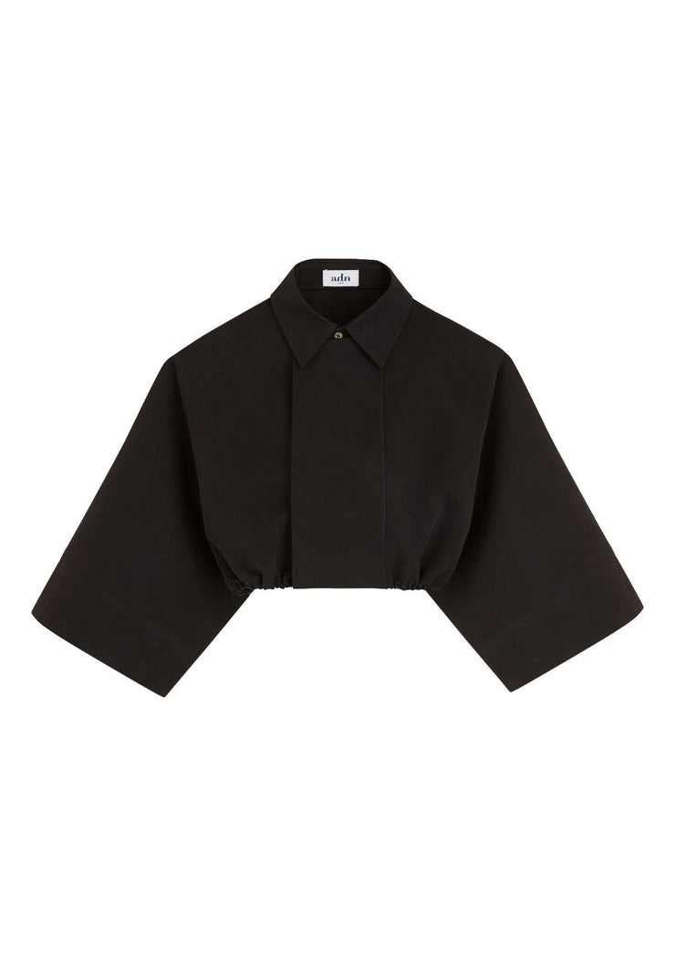 ALMA Mini - Cropped cotton-linen shirt