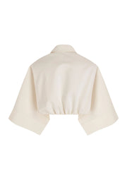 ALMA Mini - Cropped cotton-linen shirt